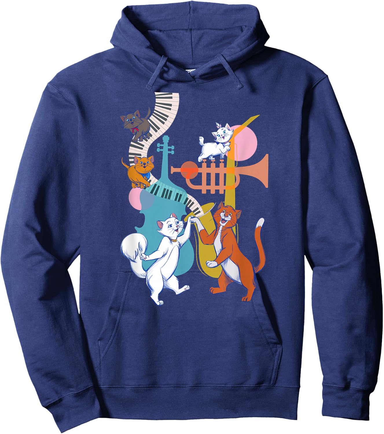 Aristocats Dance Music , Black, S Hoodie - Hoodie | Navy