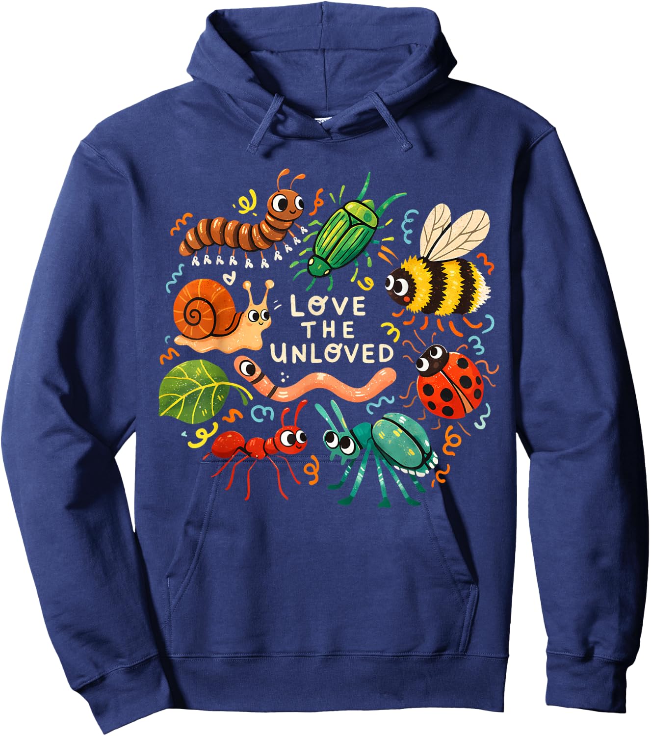 Love The Unloved Insects Worm Scorpion Quote Hoodie - Hoodie | Navy