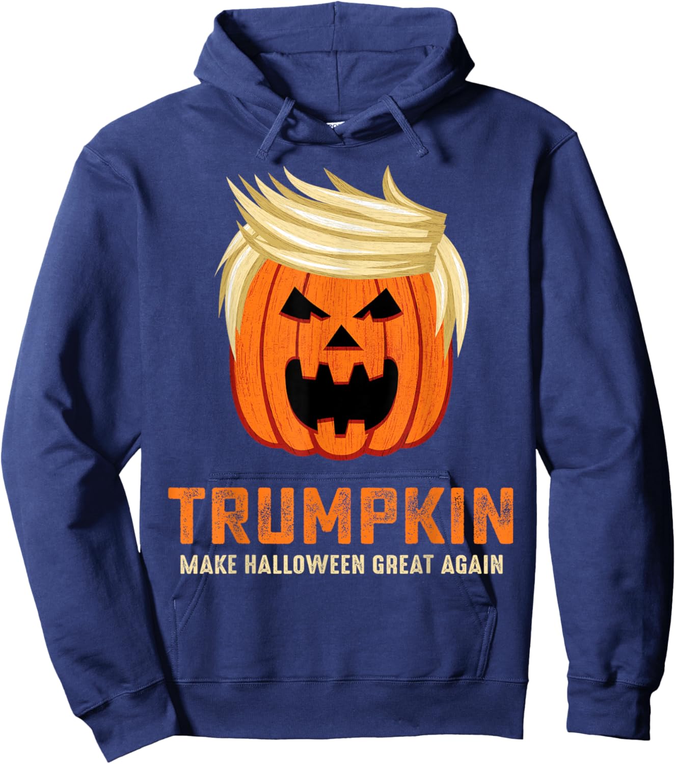 Halloween Trumpkin Funny Hoodie - Hoodie | Navy