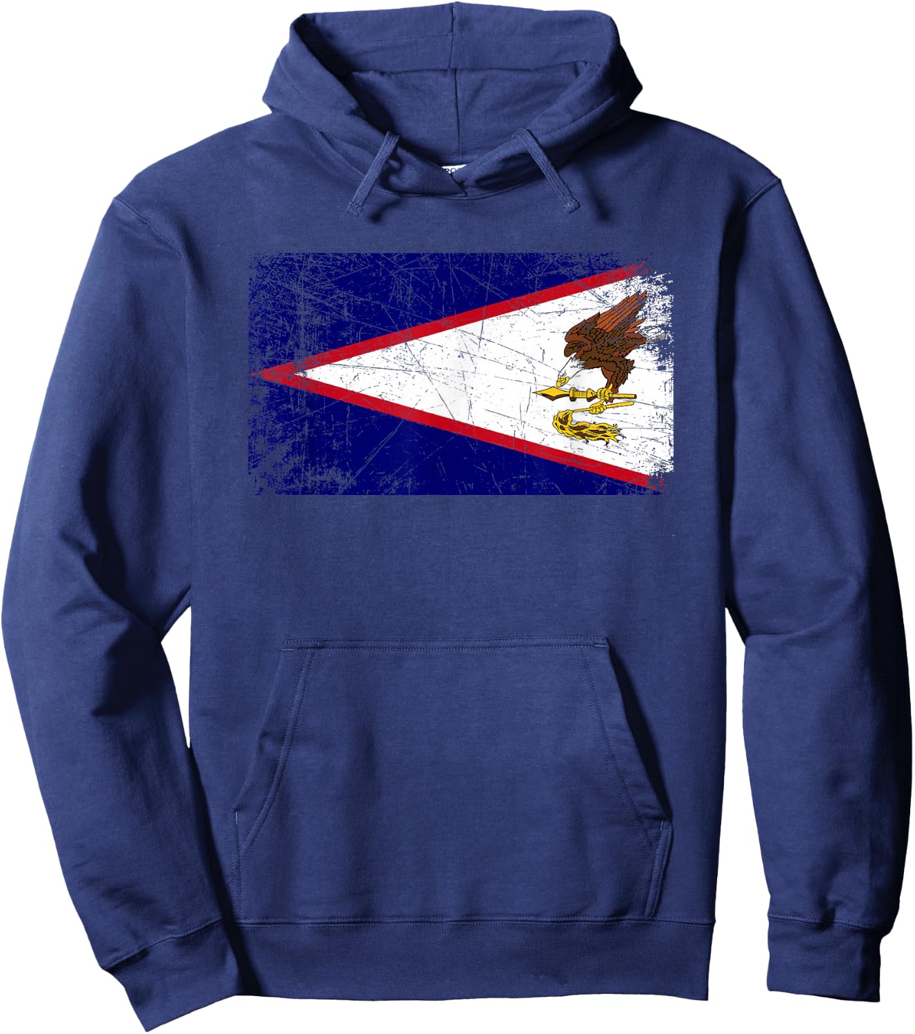 Vintage Made In AMERICAN SAMOA SAMOAN Flag Gift Hoodie - Hoodie | Navy