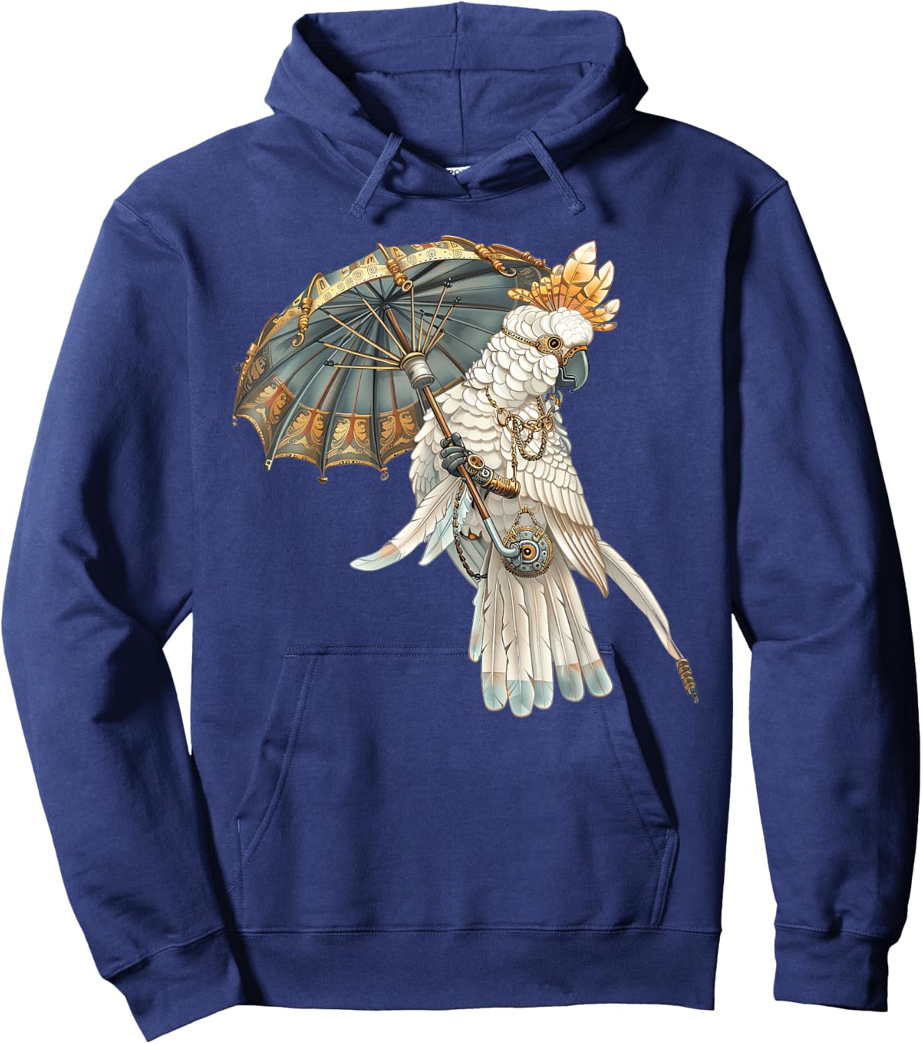 Umbrella Cockatoo Steampunk Hoodie - Hoodie | Navy