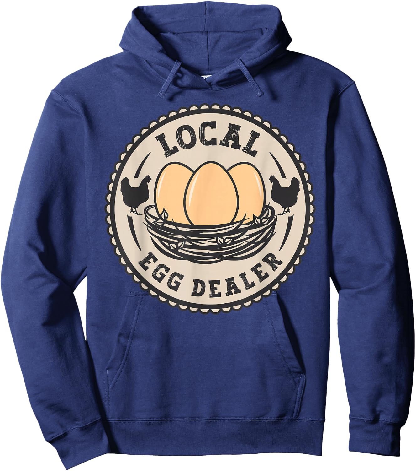 Local Egg Dealer Men Farm Fresh Eggs Funny farm Hoodie - Hoodie | Navy