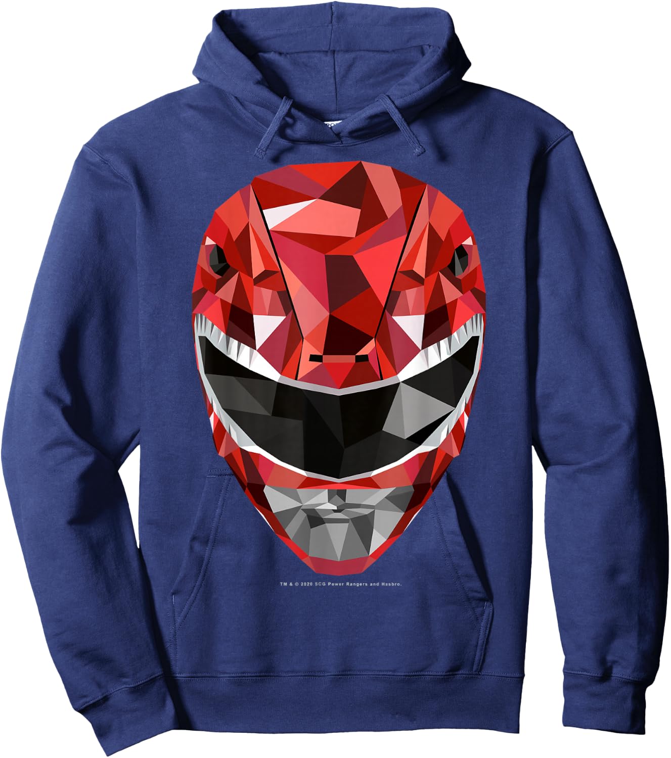 Power Rangers Red Ranger Polygon Helmet Hoodie - Hoodie | Navy
