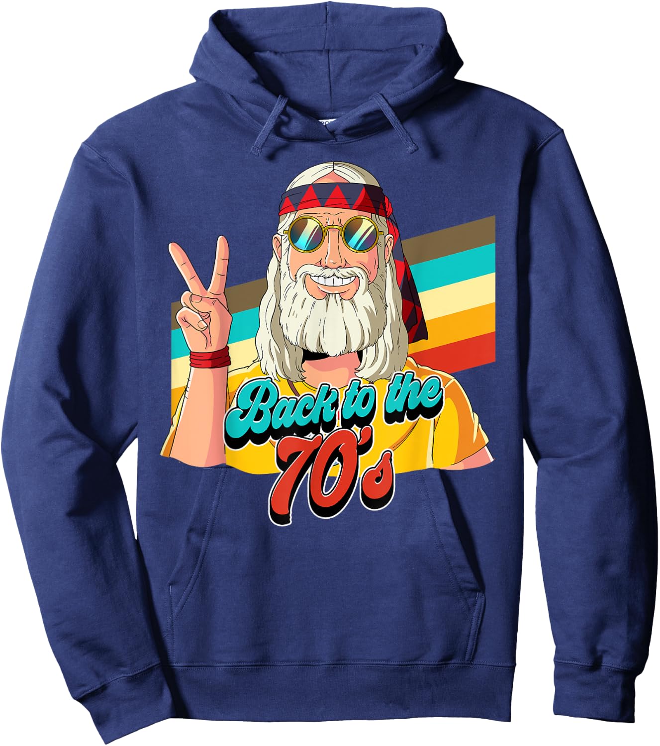 Back To The 70s , black Hoodie - Hoodie | Navy
