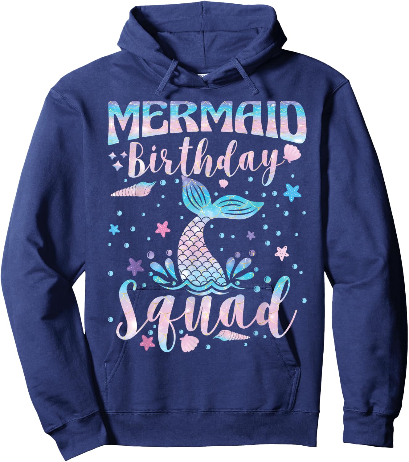 Mermaid Birthday Squad Hoodie - Hoodie | Navy