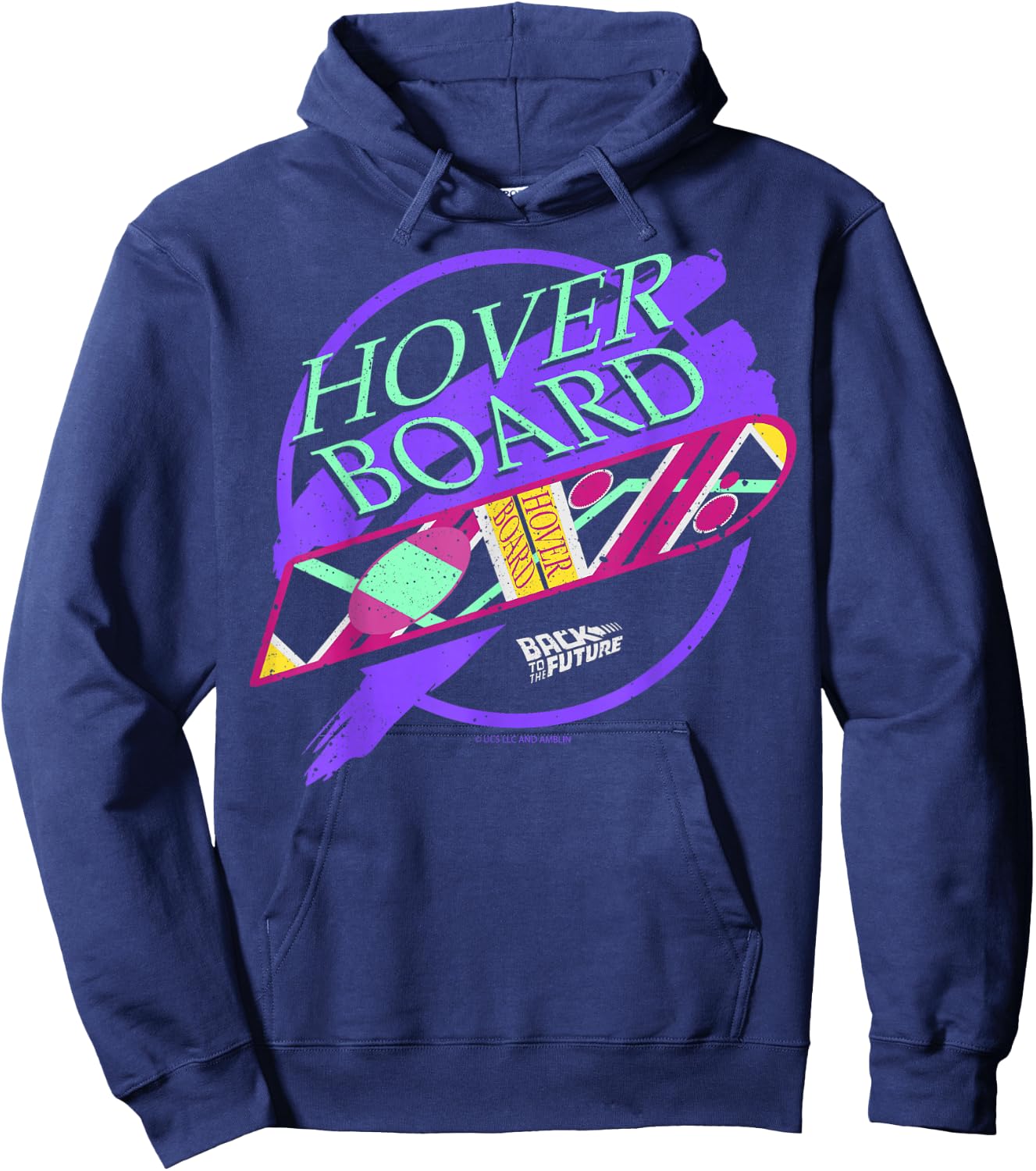 Back to The Future 35th Anniversary Hover Board Hoodie - Hoodie | Navy