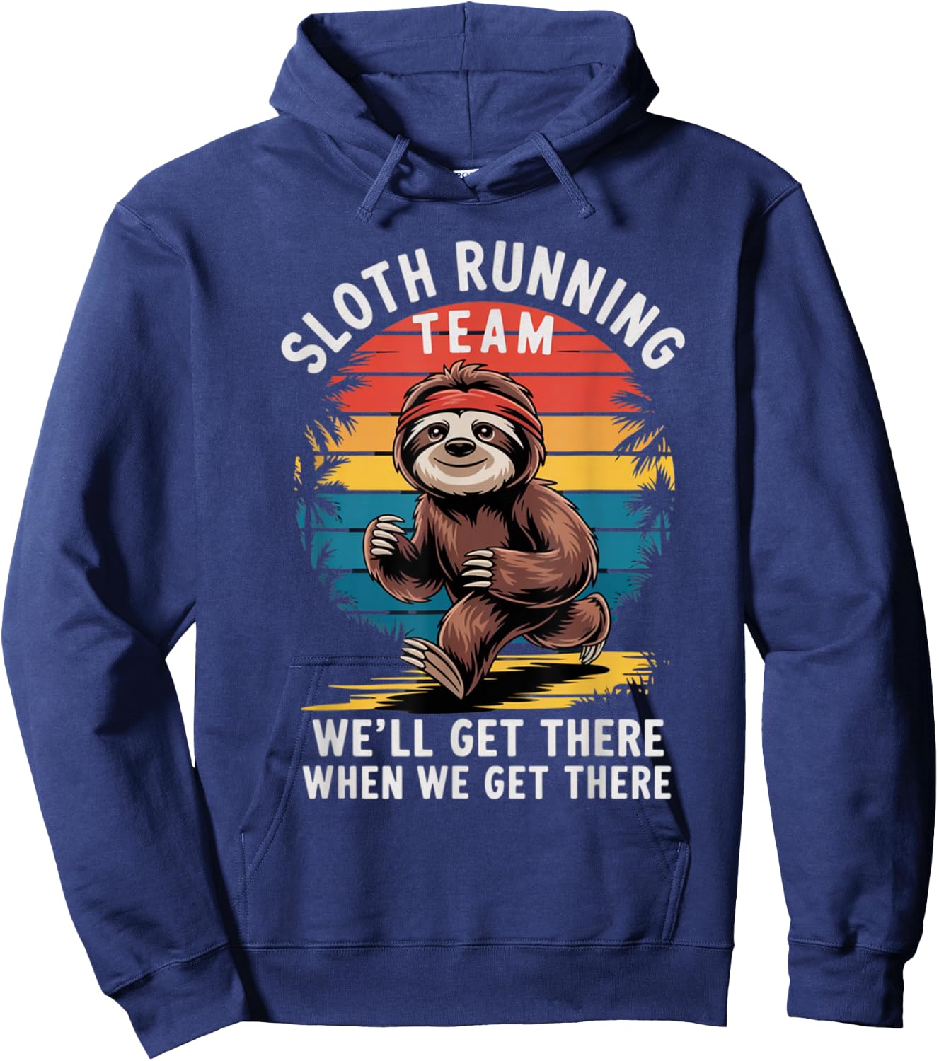 sloth running team Jogger Cardio Hoodie - Hoodie | Navy