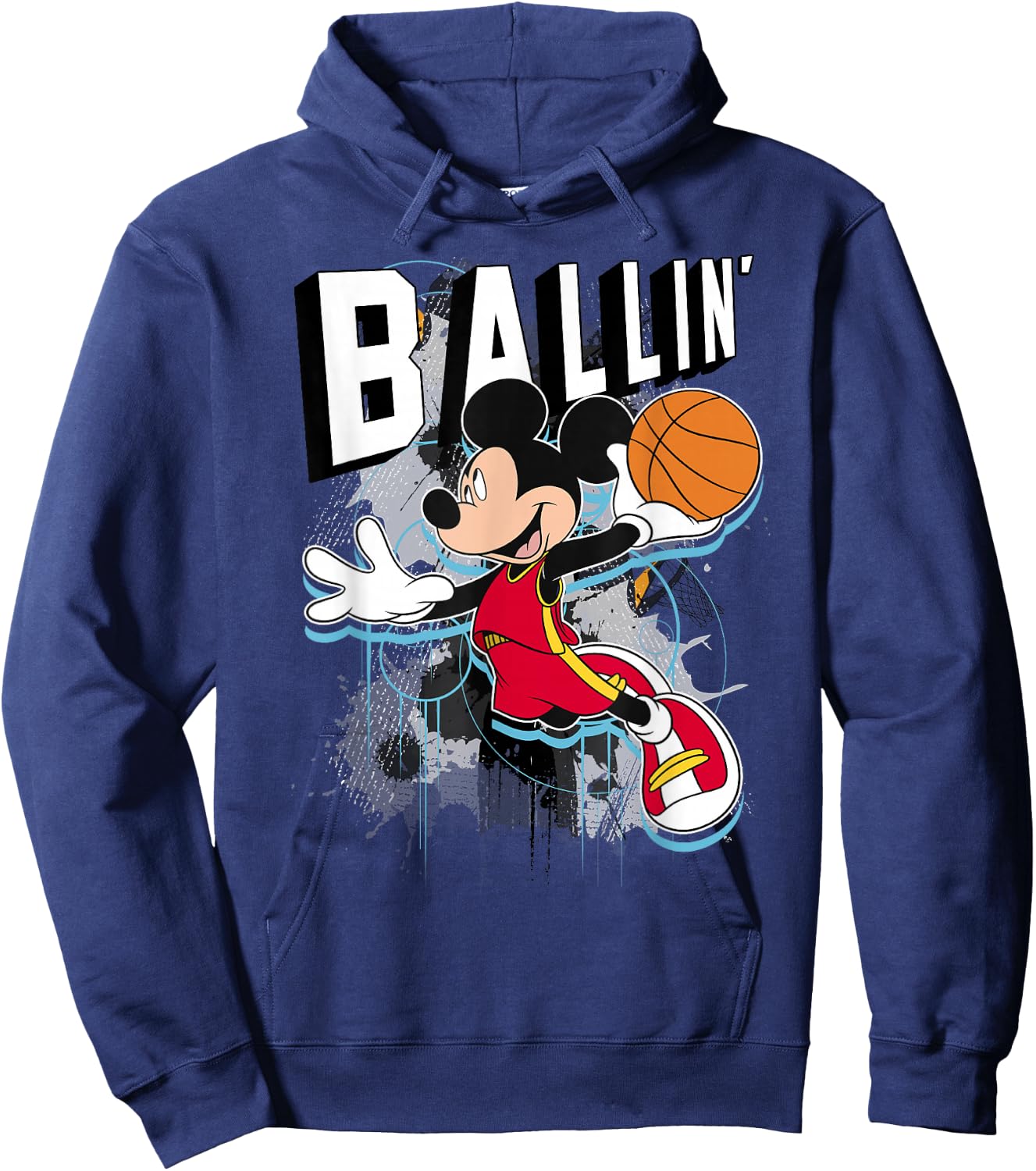 Disney Mickey Mouse Ballin' Portrait Hoodie - Hoodie | Navy