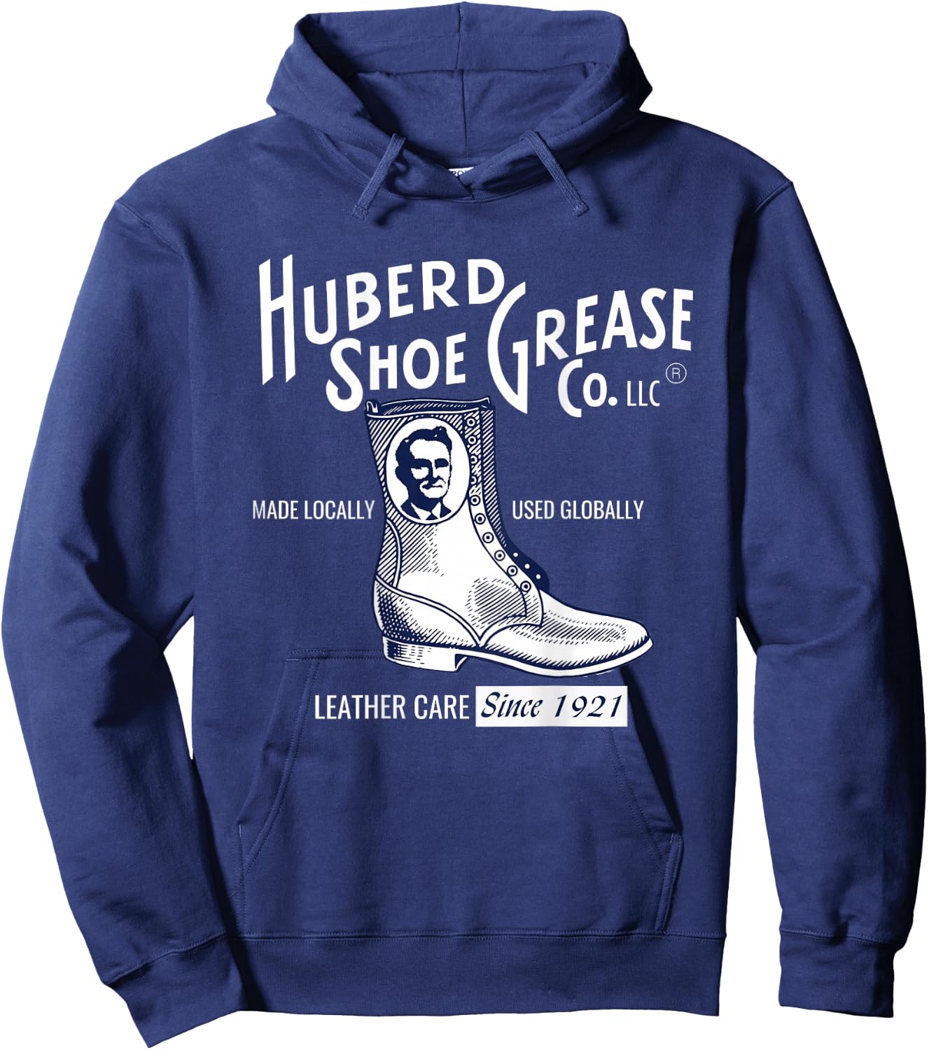 Huberd's Shoe Grease Logo Dark Hoodie - Hoodie | Navy
