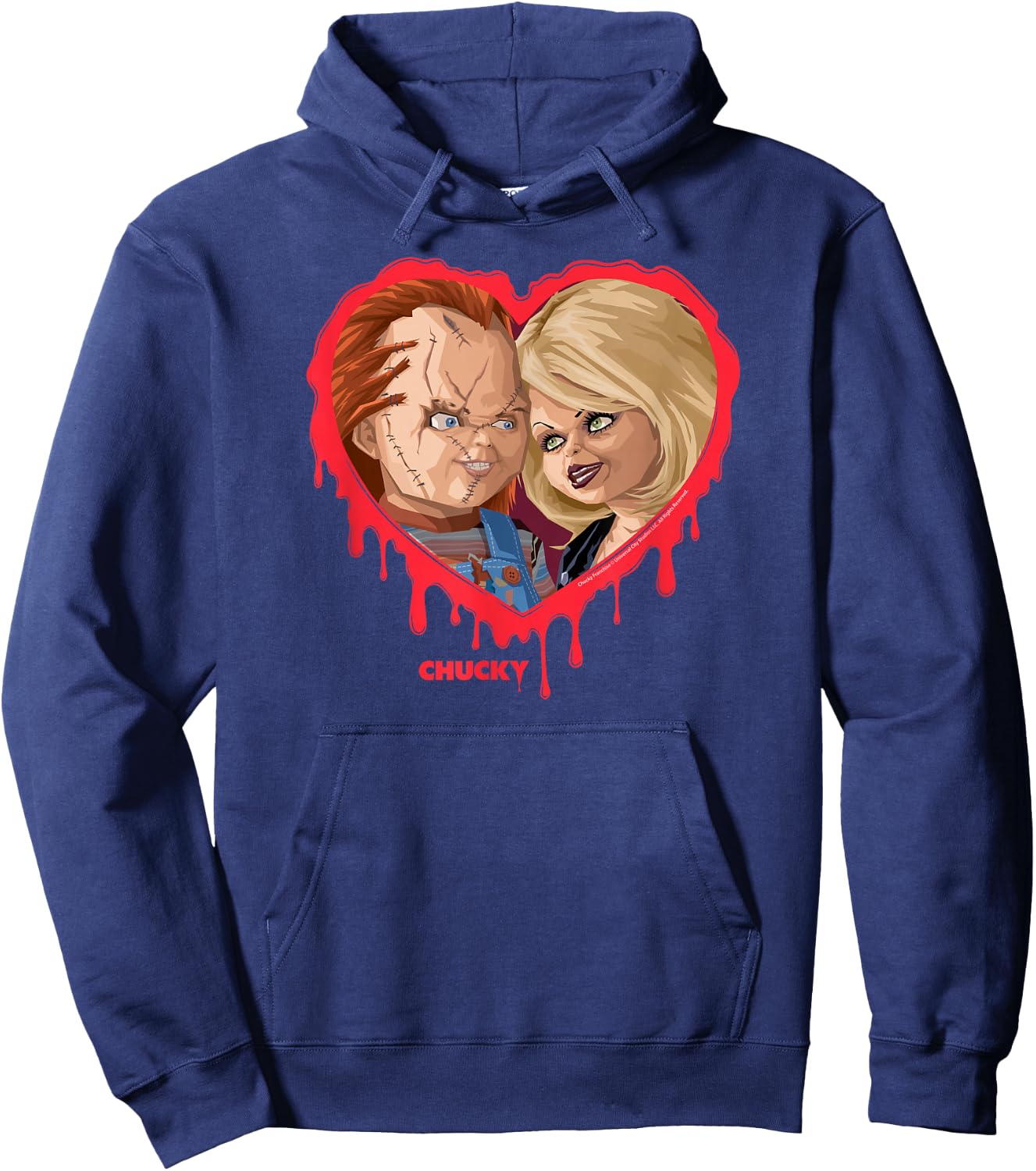Chucky & Tiffany Bleeding Heart Hoodie - Hoodie | Navy