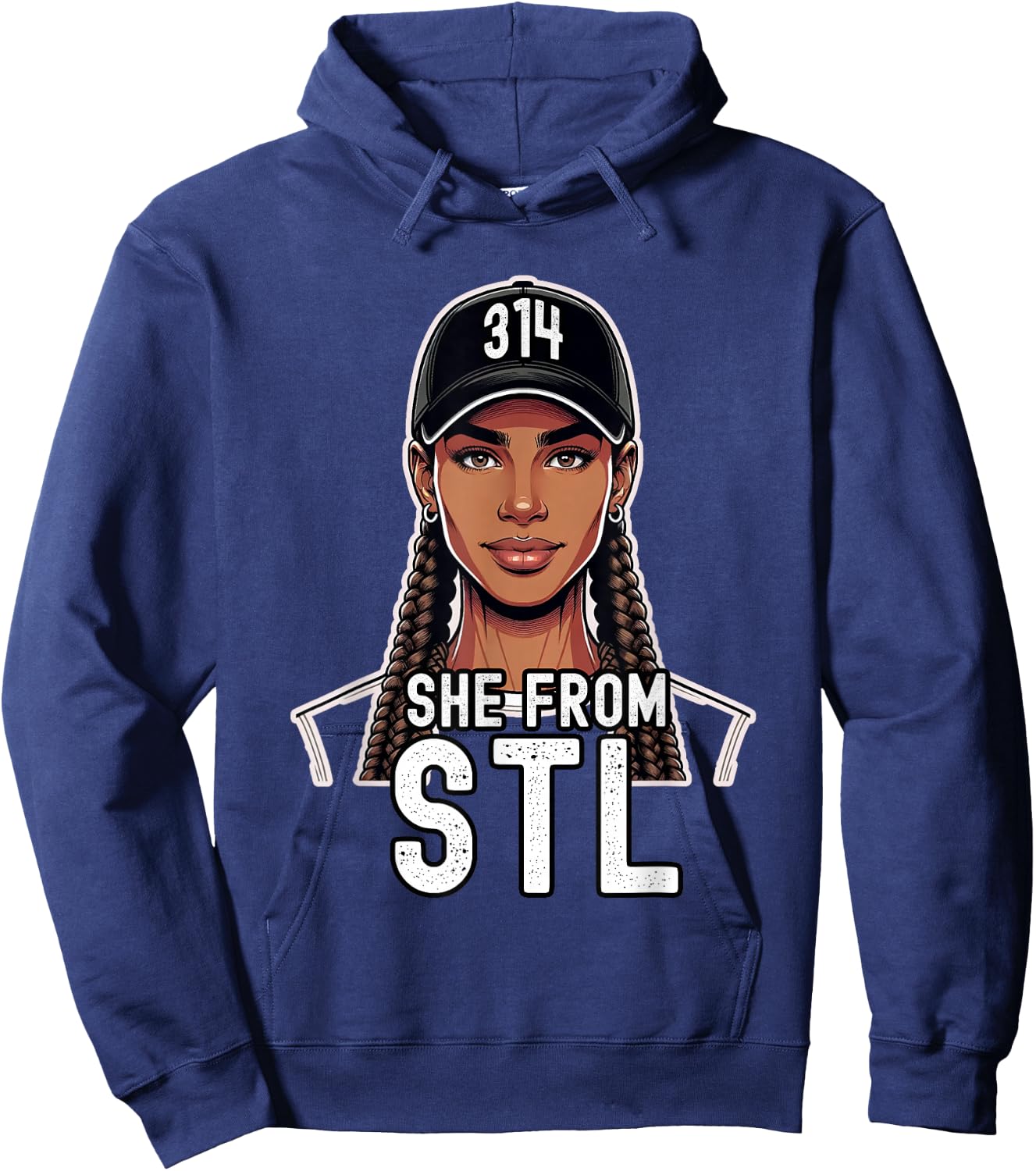 From St. Louis STL Hometown 314 Area Code Hoodie - Hoodie | Navy