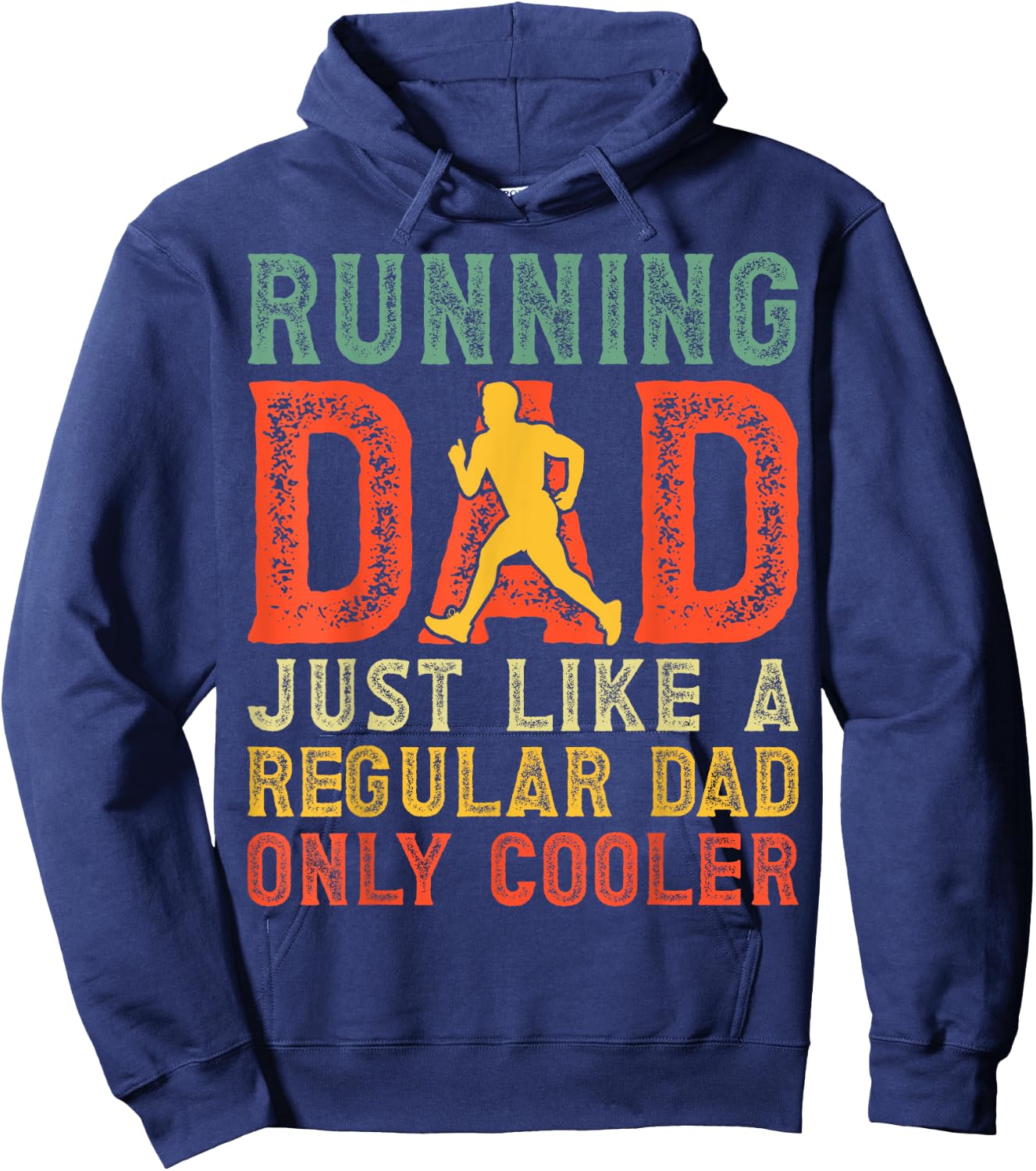 Marathon Runner Father's Day Funny Running Dad Hoodie - Hoodie | Navy