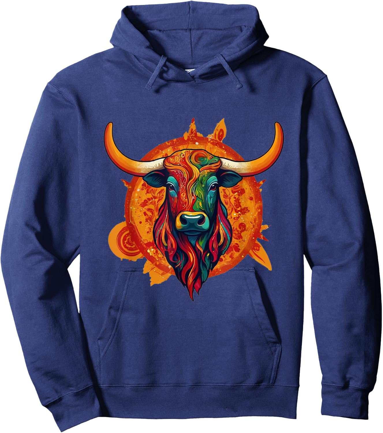 Pfingstochse - Bunter Ochse zu Pfingsten Hoodie - Hoodie | Navy