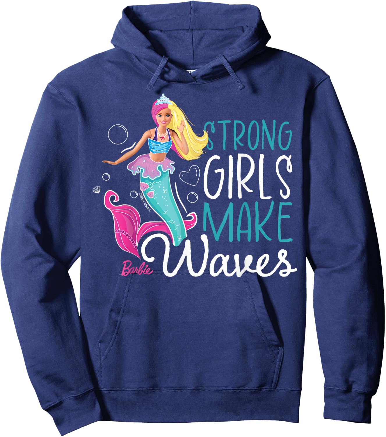 Barbie Mermaid Strong Girls Make Waves Hoodie - Hoodie | Navy