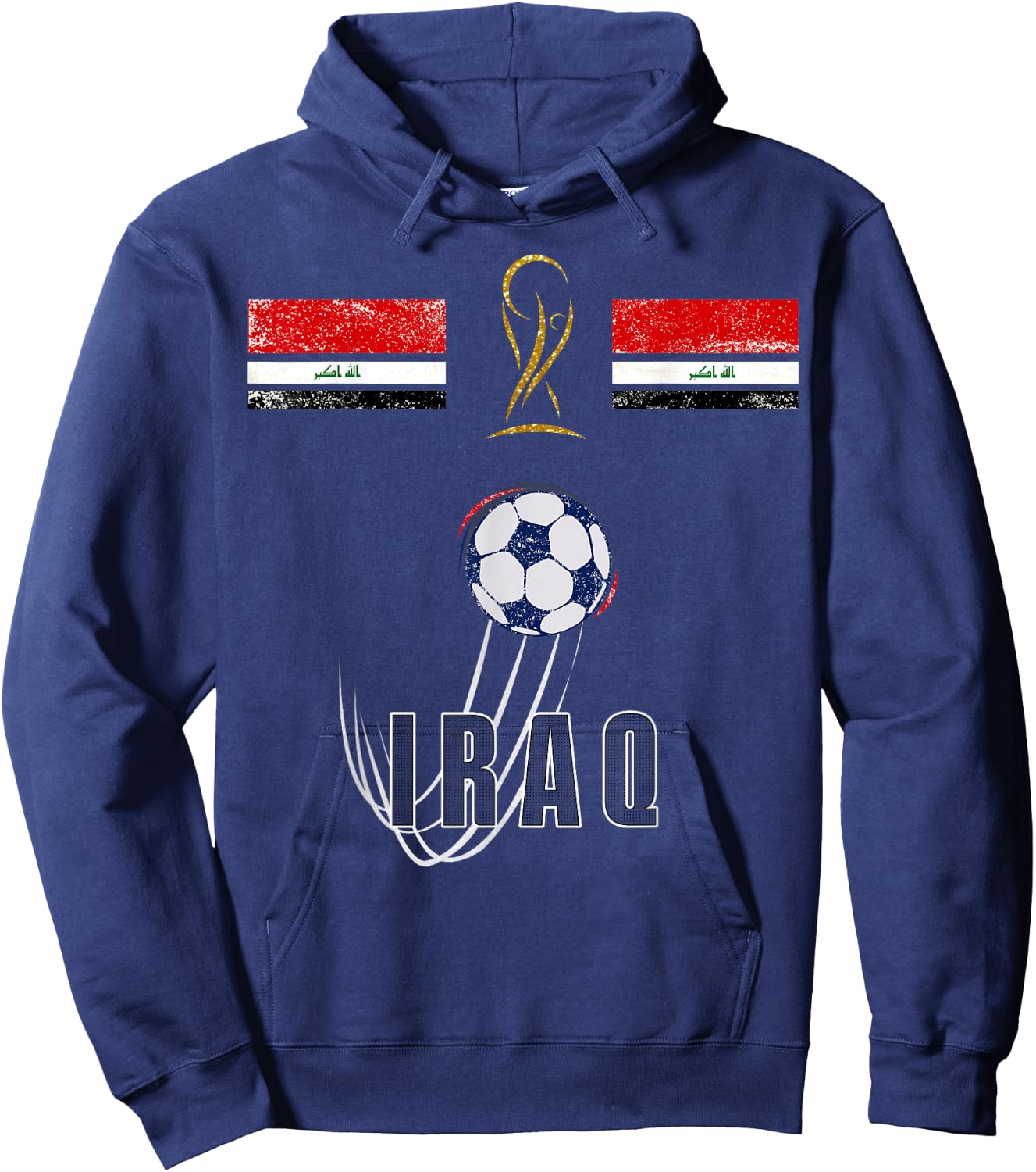 Iraq Flag Iraqi Pride Lovers Retro Hoodie - Hoodie | Navy