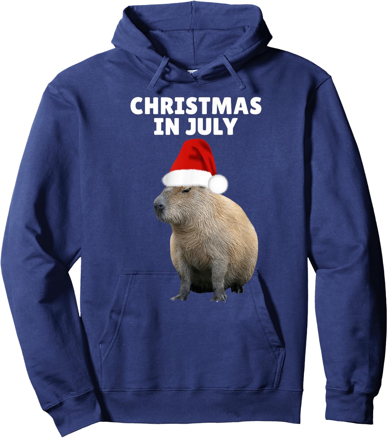 Christmas in July Capybara Ok I Pull Up Hoodie - Hoodie | Navy