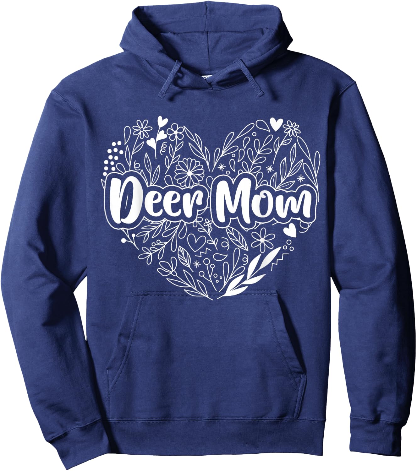 Deer Mom for Mom's Who Love Deer - Deer Mom Hoodie - Hoodie | Navy