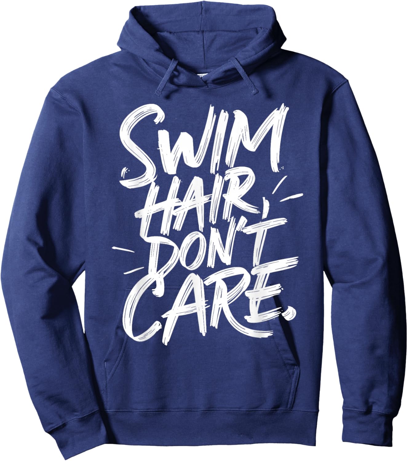 Swimmer Saying Swim Hair Swimming Hoodie - Hoodie | Navy