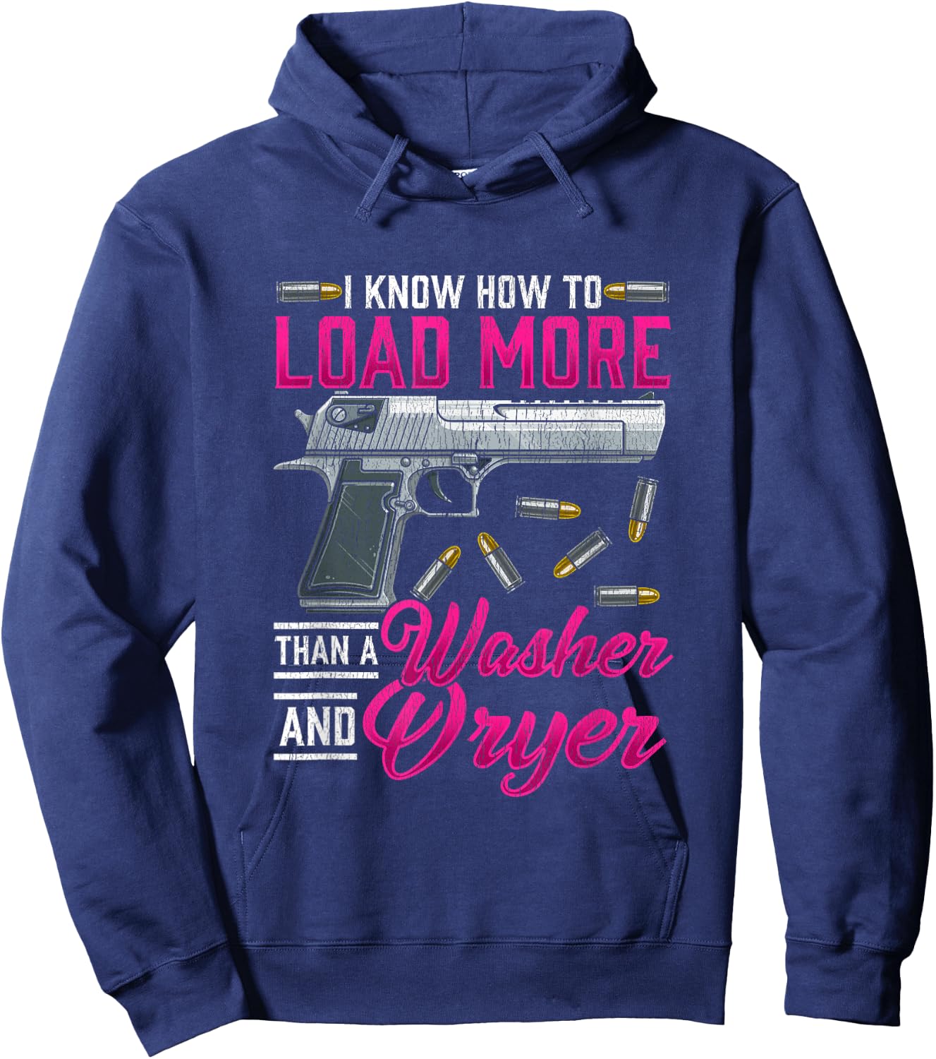 Funny Gun Lover Women Shooting Enthusiast Small Hoodie - Hoodie | Navy