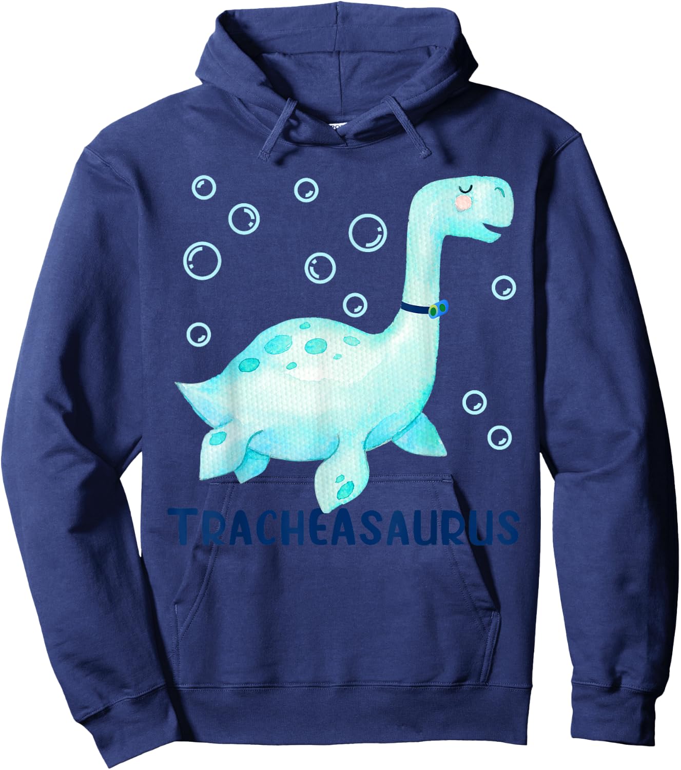 Tracheasaurus Tracheostomy Awareness Hoodie - Hoodie | Navy