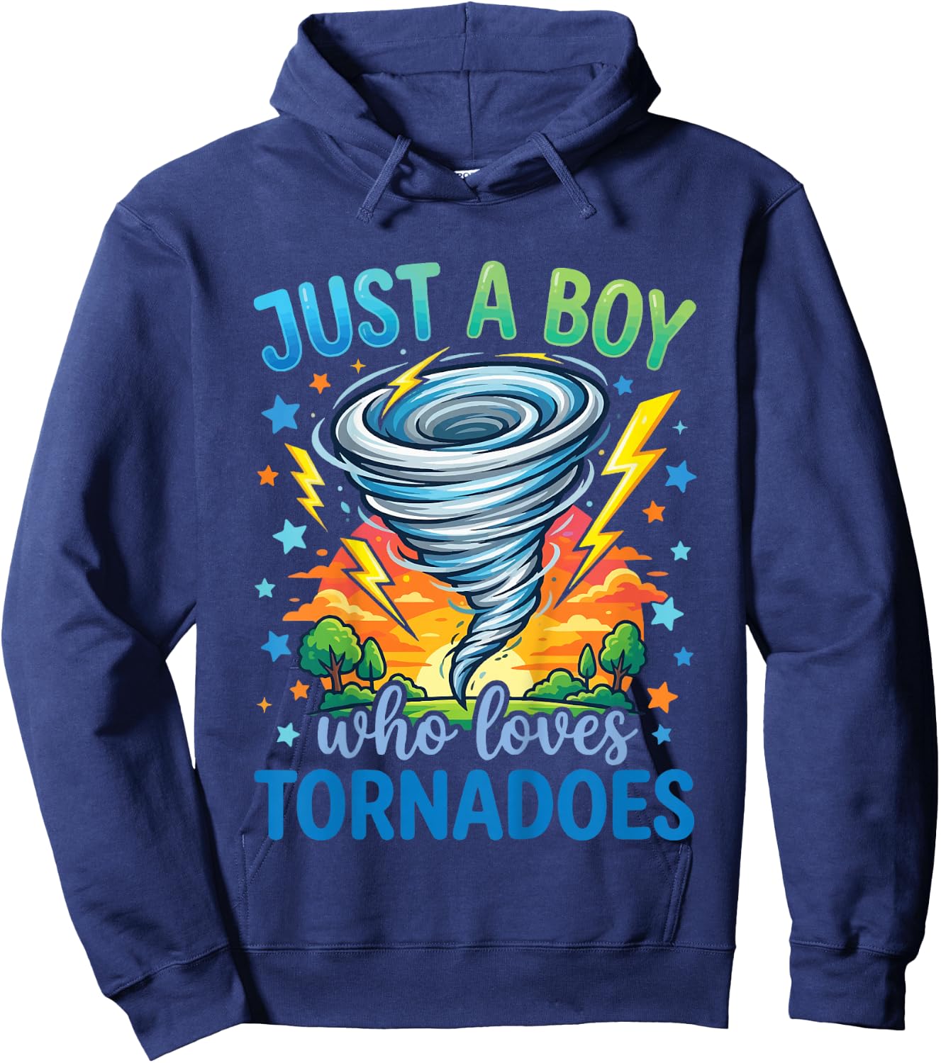 Kids Just A Boy Who Loves Tornadoes Hoodie - Hoodie | Navy