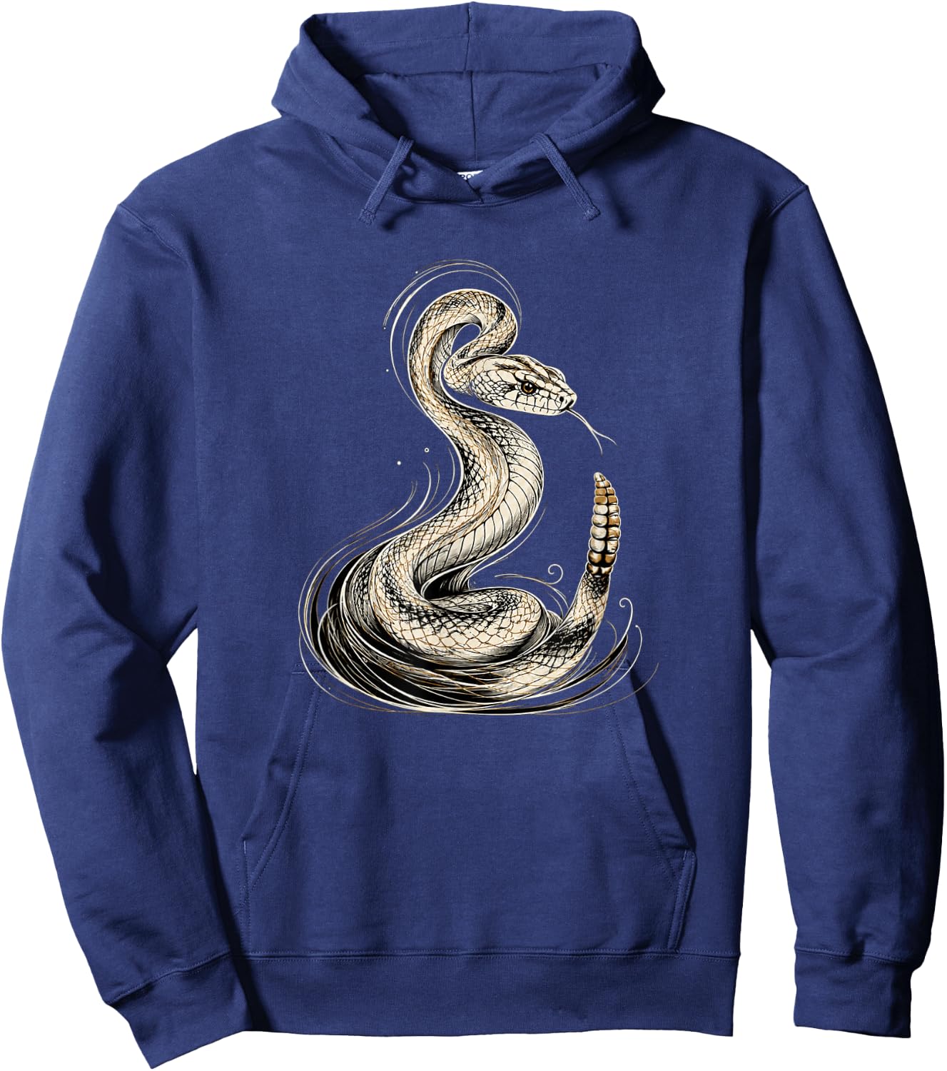 Artistic Rattlesnake Snake Men Women Kids Hoodie - Hoodie | Navy