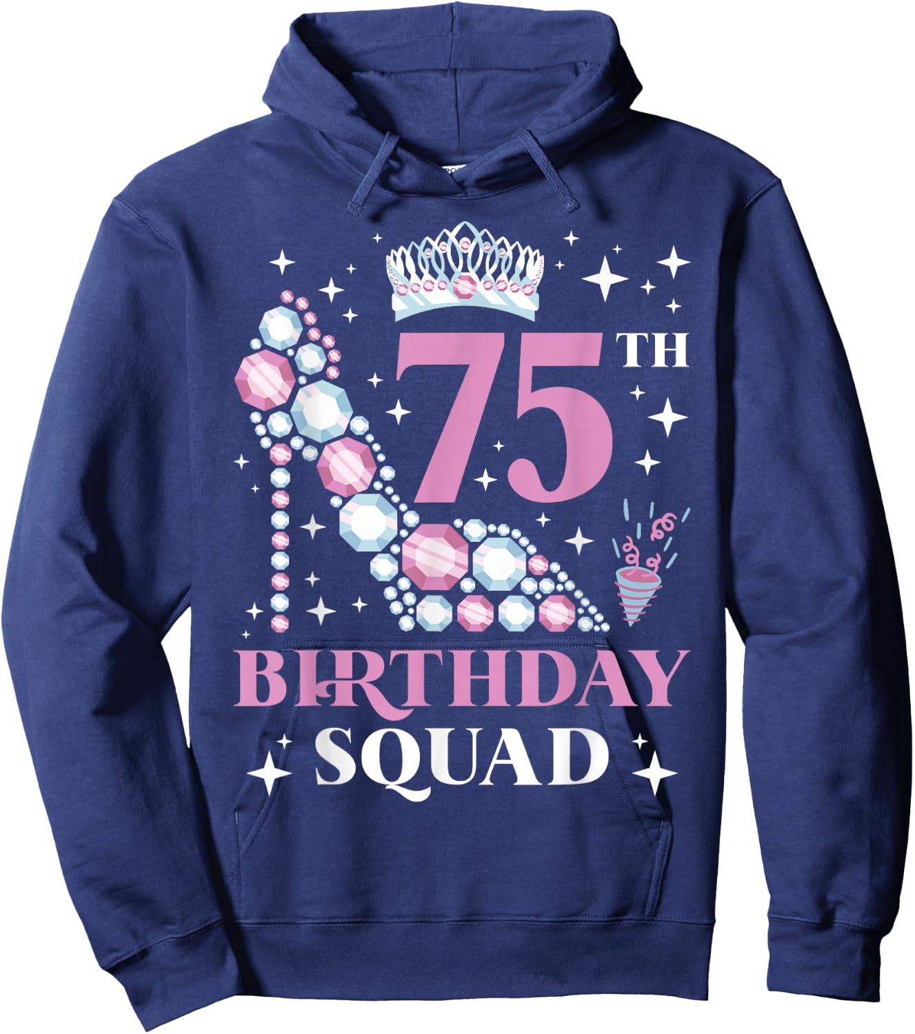 75th Birthday Squad Hoodie - Hoodie | Navy