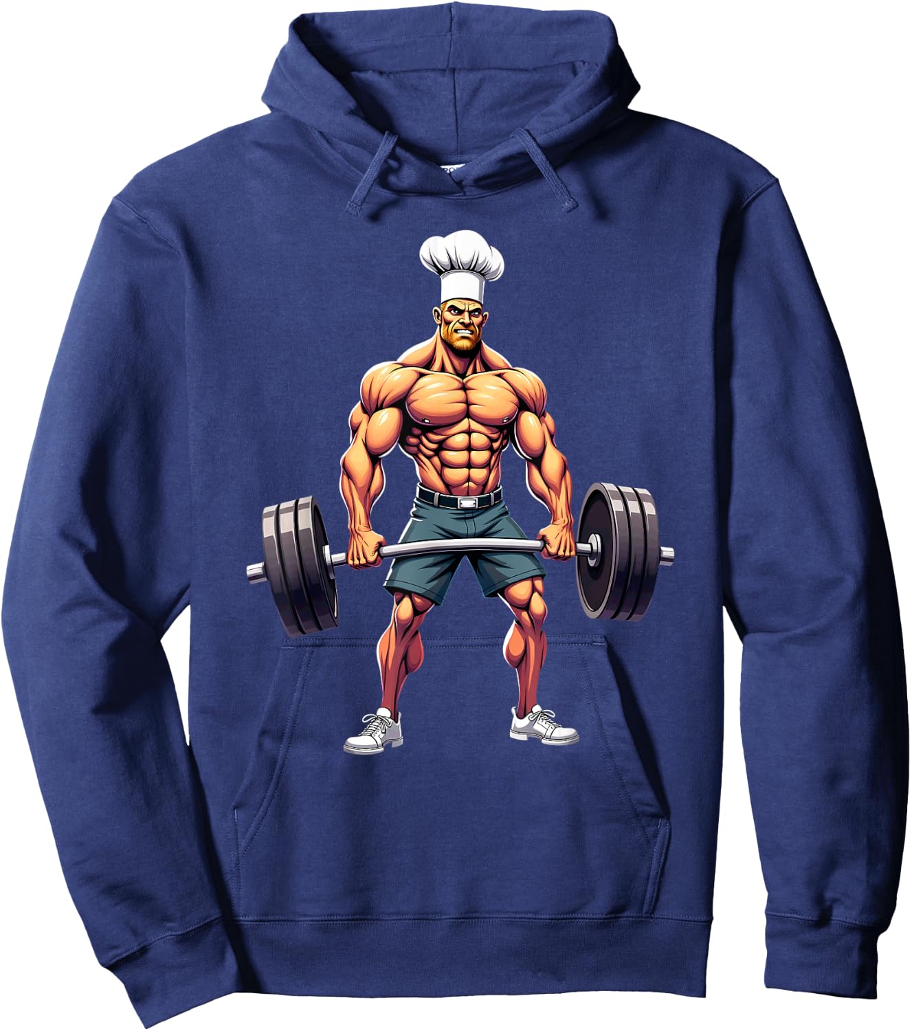 Workout Gym Chef Deadlift Weightlifting Hoodie - Hoodie | Navy
