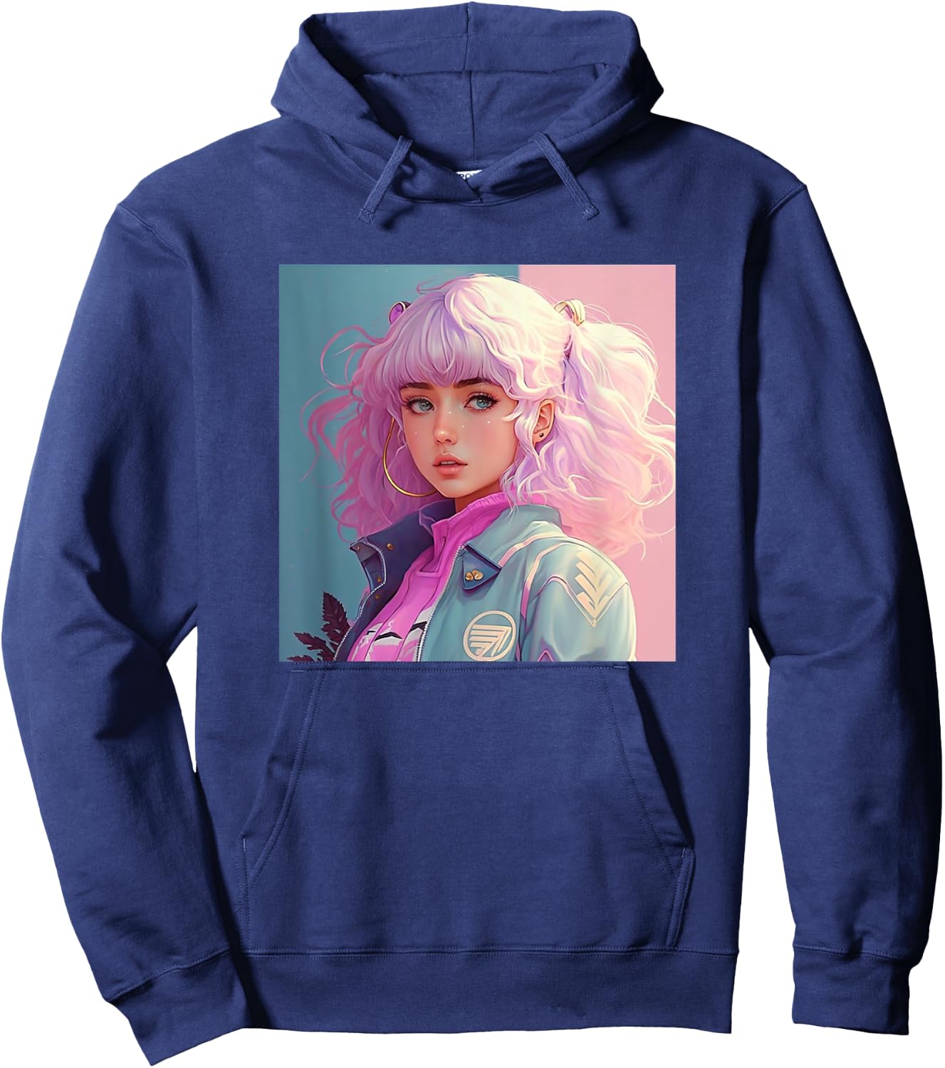 Japanese Anime Girl Hoodie - Hoodie | Navy