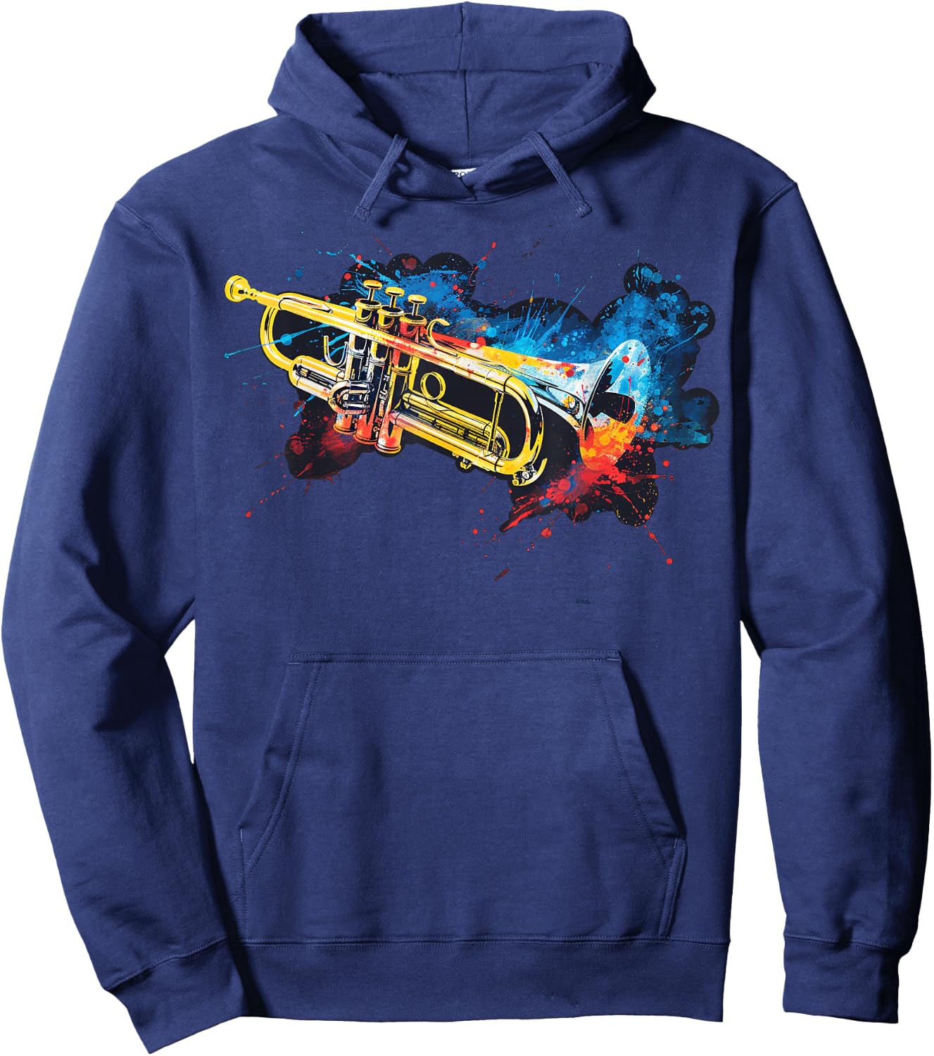 Men's, Women's and Children's Trumpet , black Hoodie - Hoodie | Navy