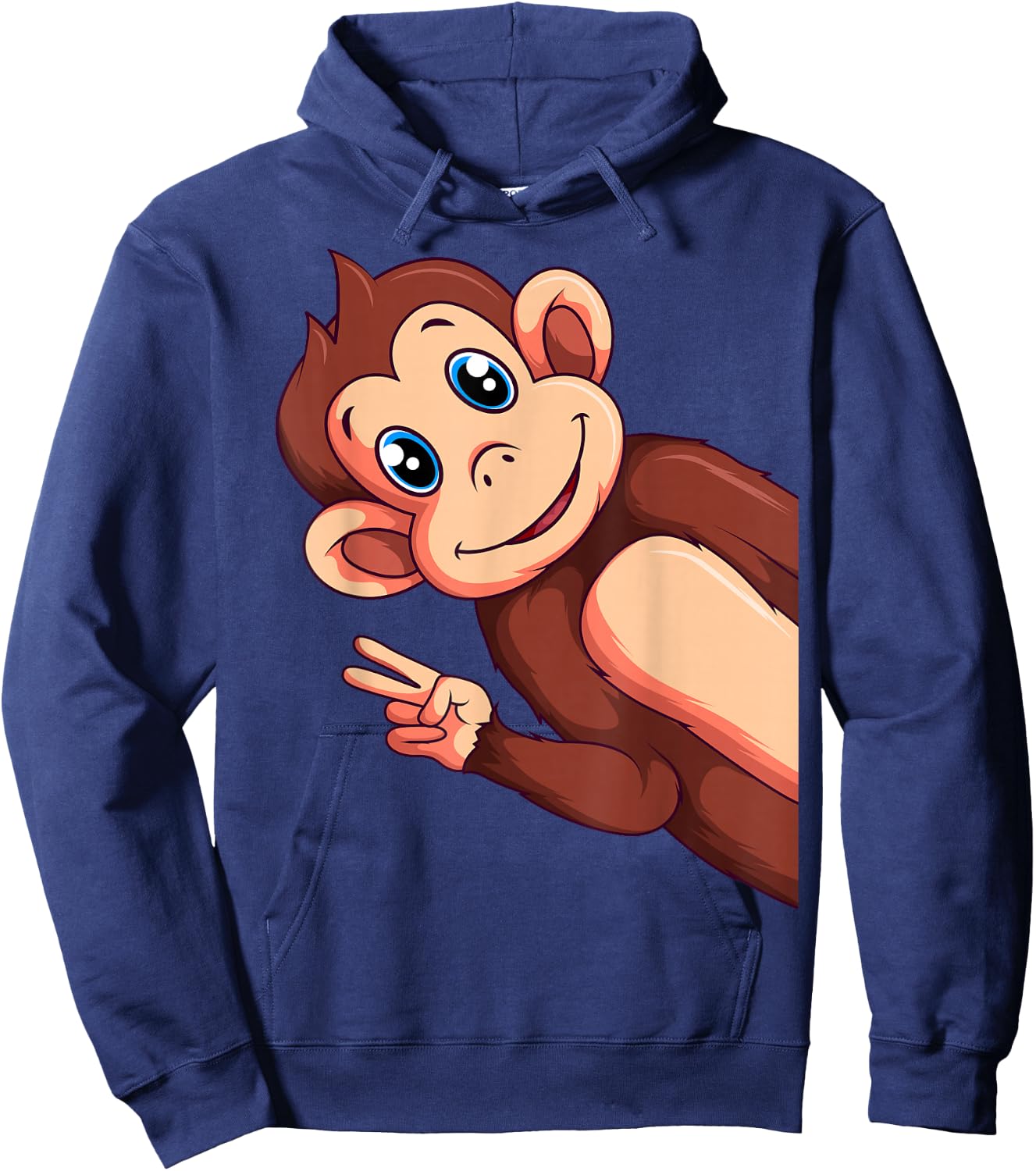 Affen Äffchen Jungen Mädchen Kinder Damen Hoodie - Hoodie | Navy
