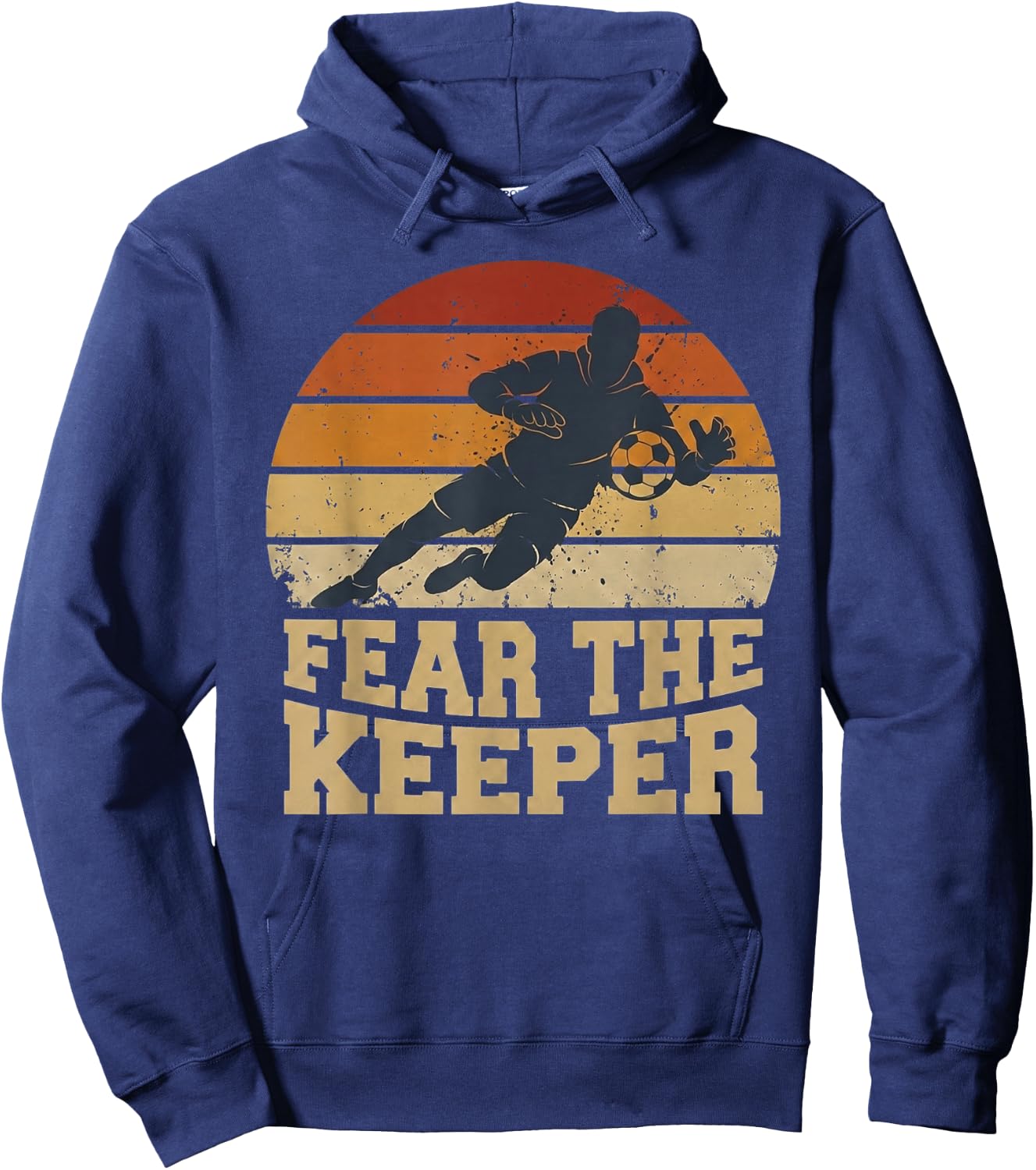Retro Vintage Fear Keeper Football Hoodie - Hoodie | Navy