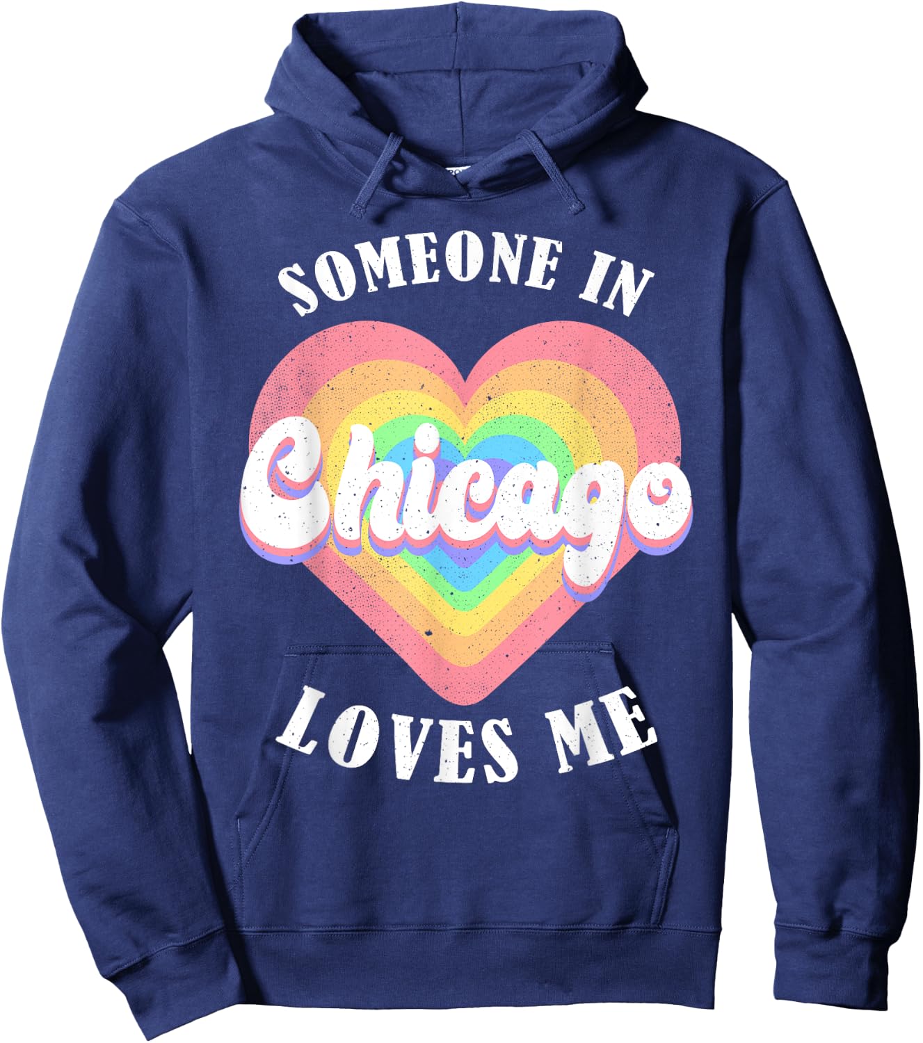 Someone In Chicago Loves Me City Heart Hoodie - Hoodie | Navy