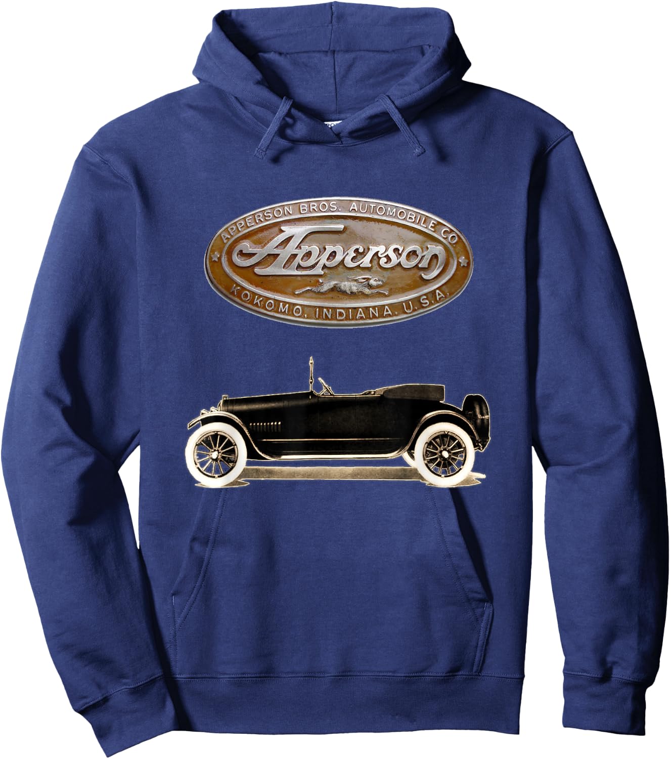 Antique Car 1915 Apperson Bros. Jack Rabbit Hoodie - Hoodie | Navy