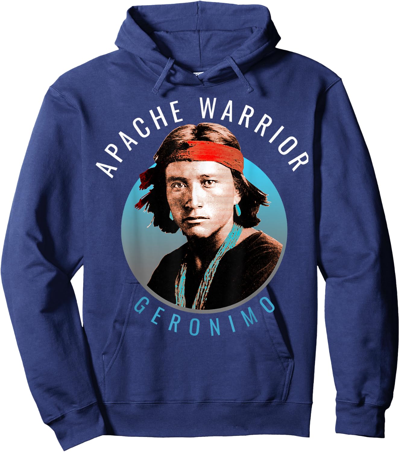 Geronimo Native American Indian Apache Warrior Hoodie - Hoodie | Navy