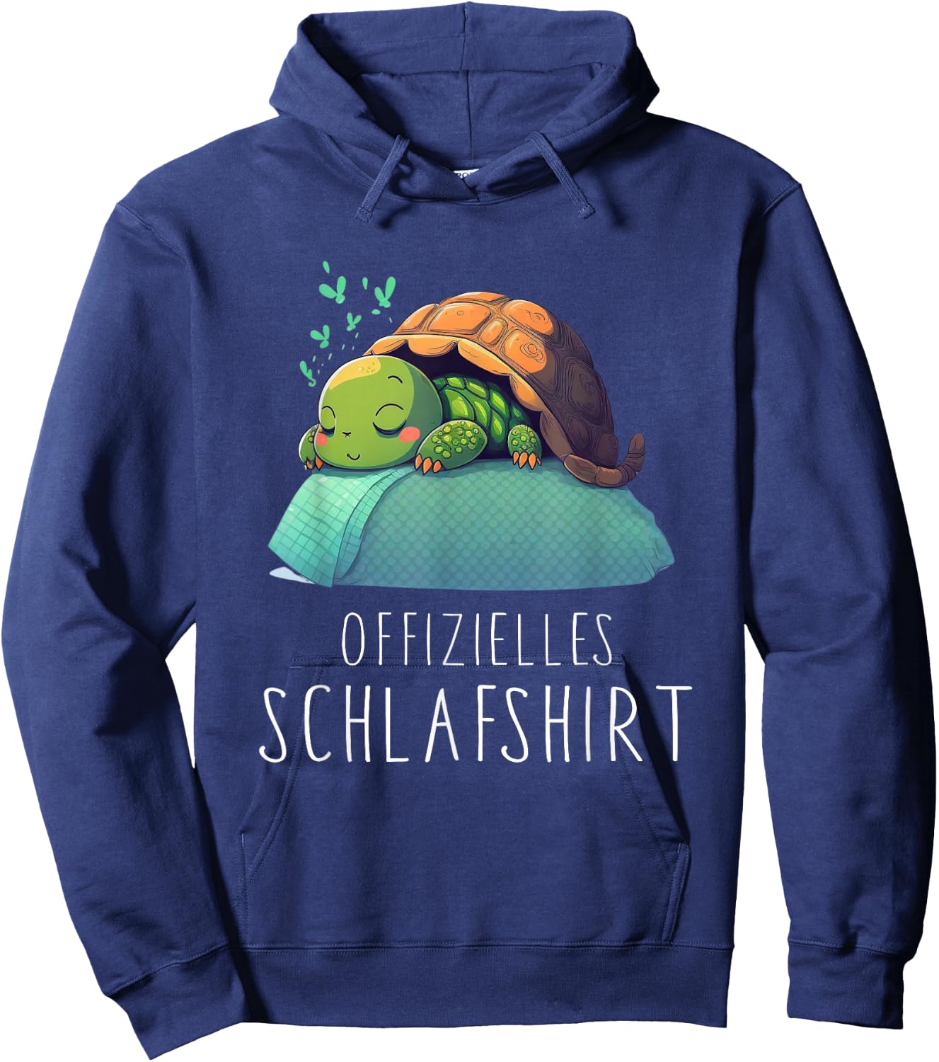 Official Turtle Sleep Shirt - Turtle , black Hoodie - Hoodie | Navy