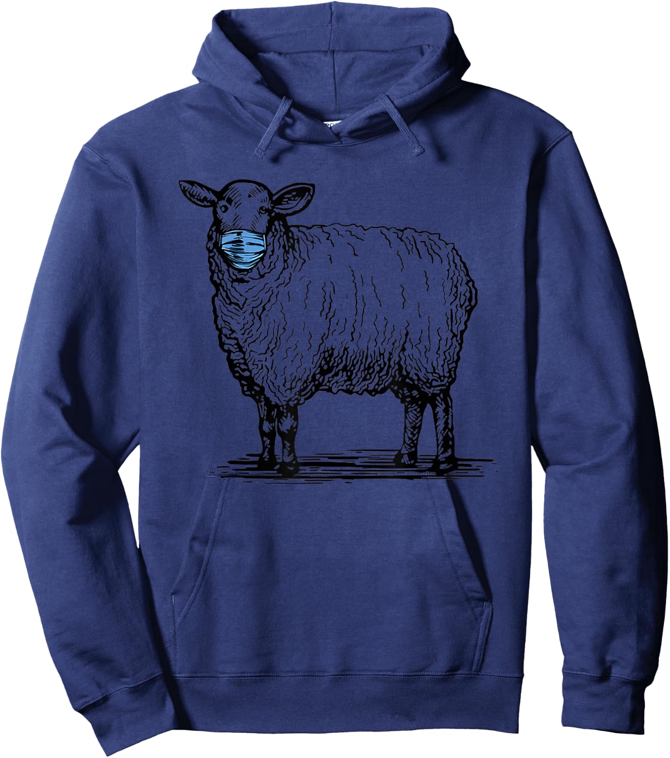 Masked Sheep Anti Face Mask Hoodie - Hoodie | Navy