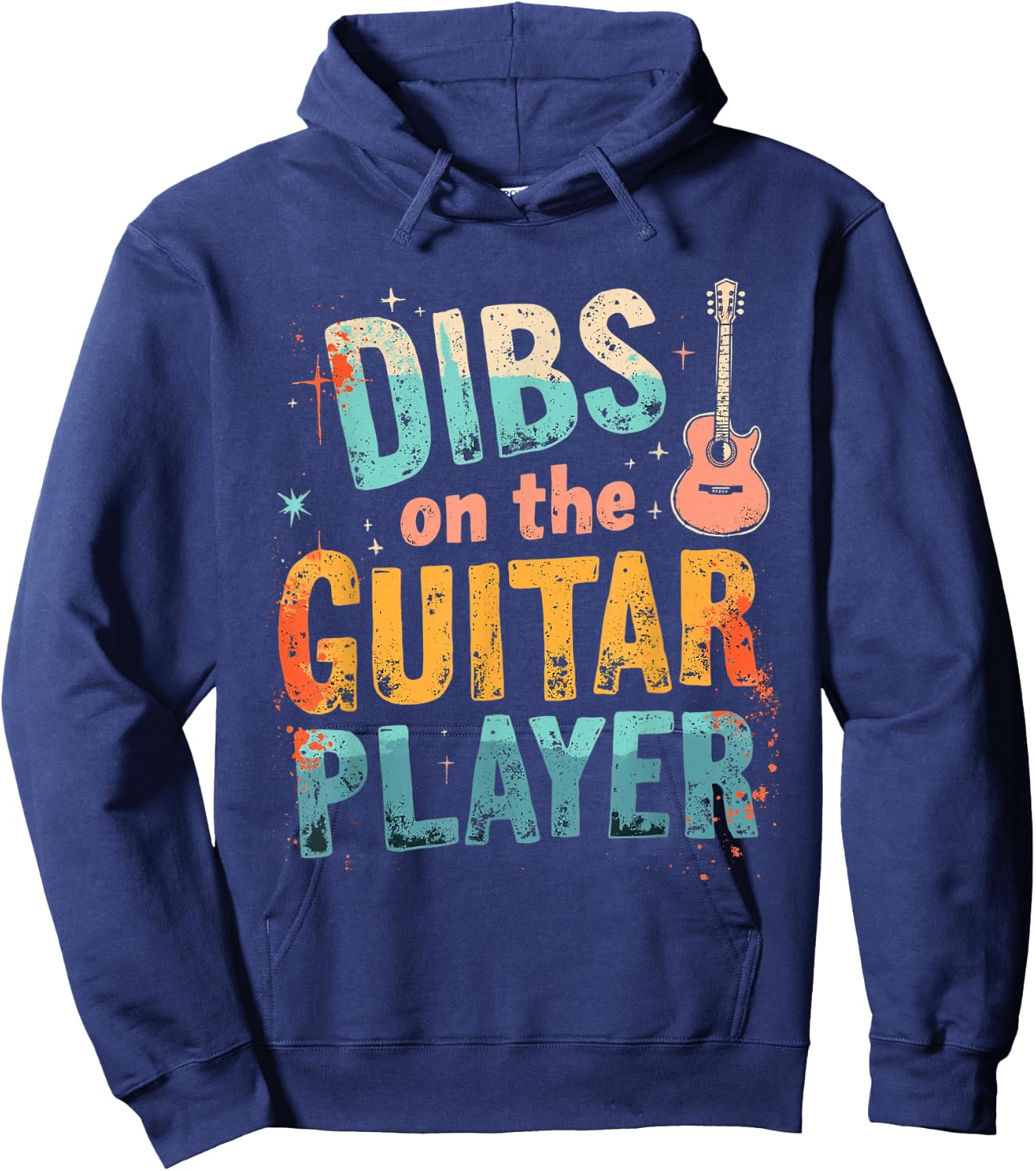 DIBS On The Guitar PLAYER Guitar Music Hoodie - Hoodie | Navy