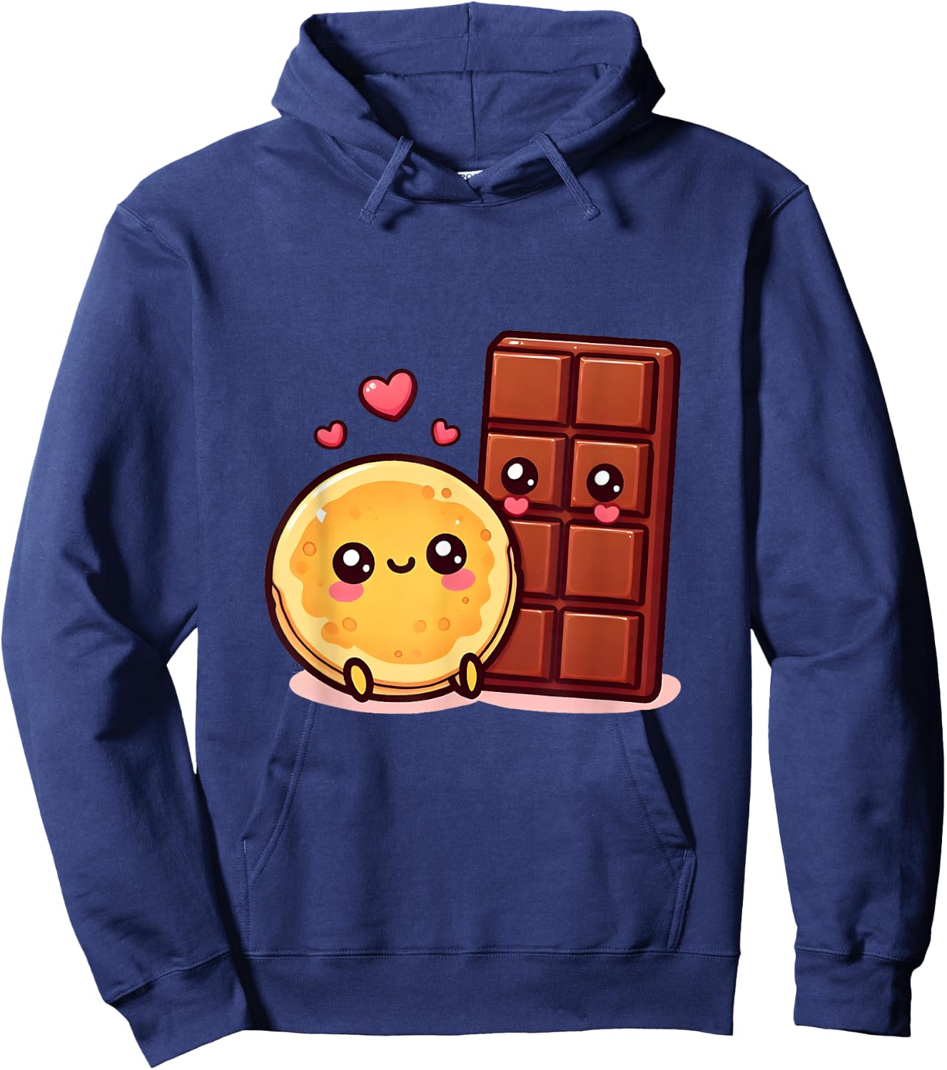Choco and Pancake Couples Love Hoodie - Hoodie | Navy