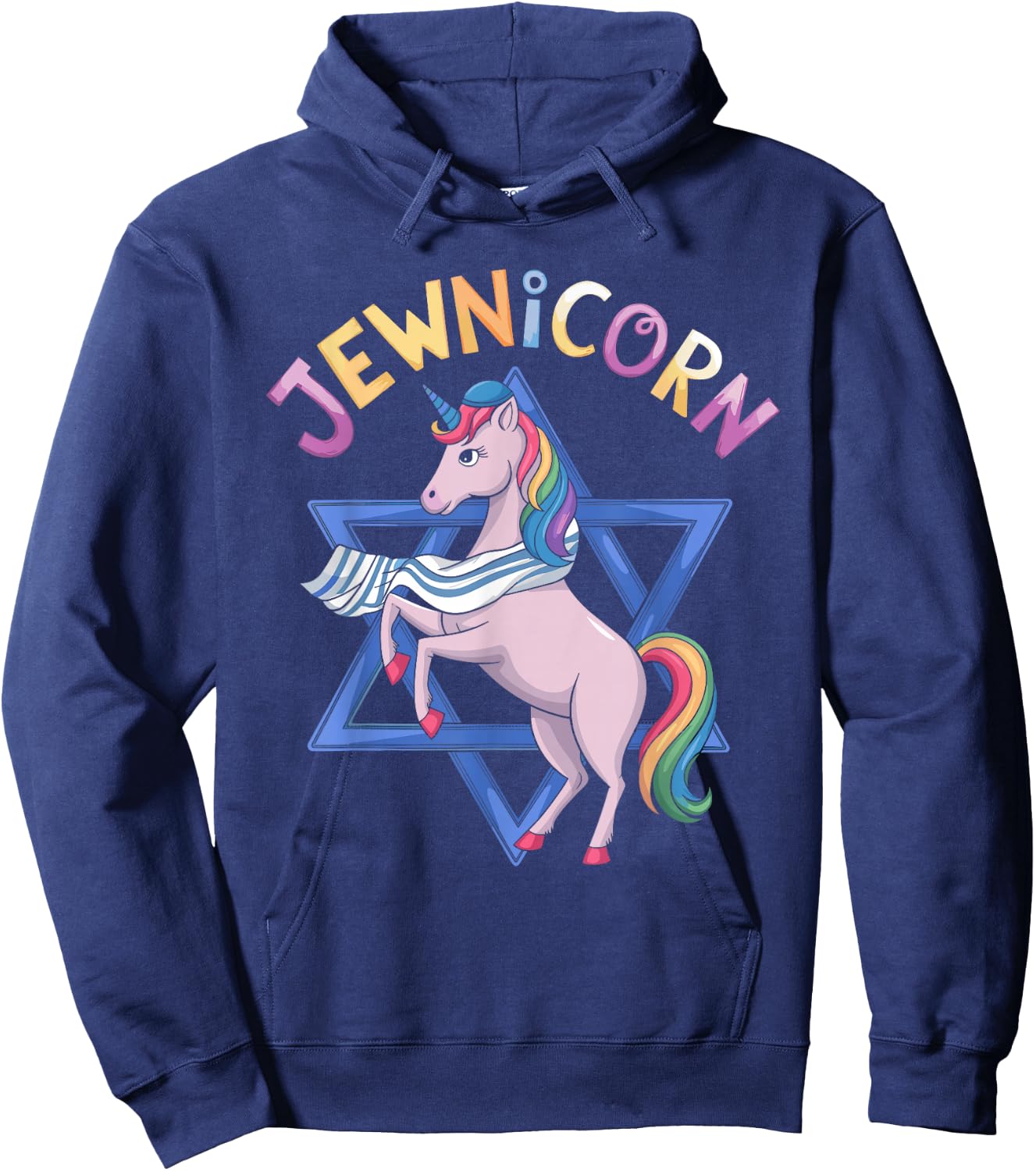 Jewish Unicorn Jewnicorn Hoodie - Hoodie | Navy