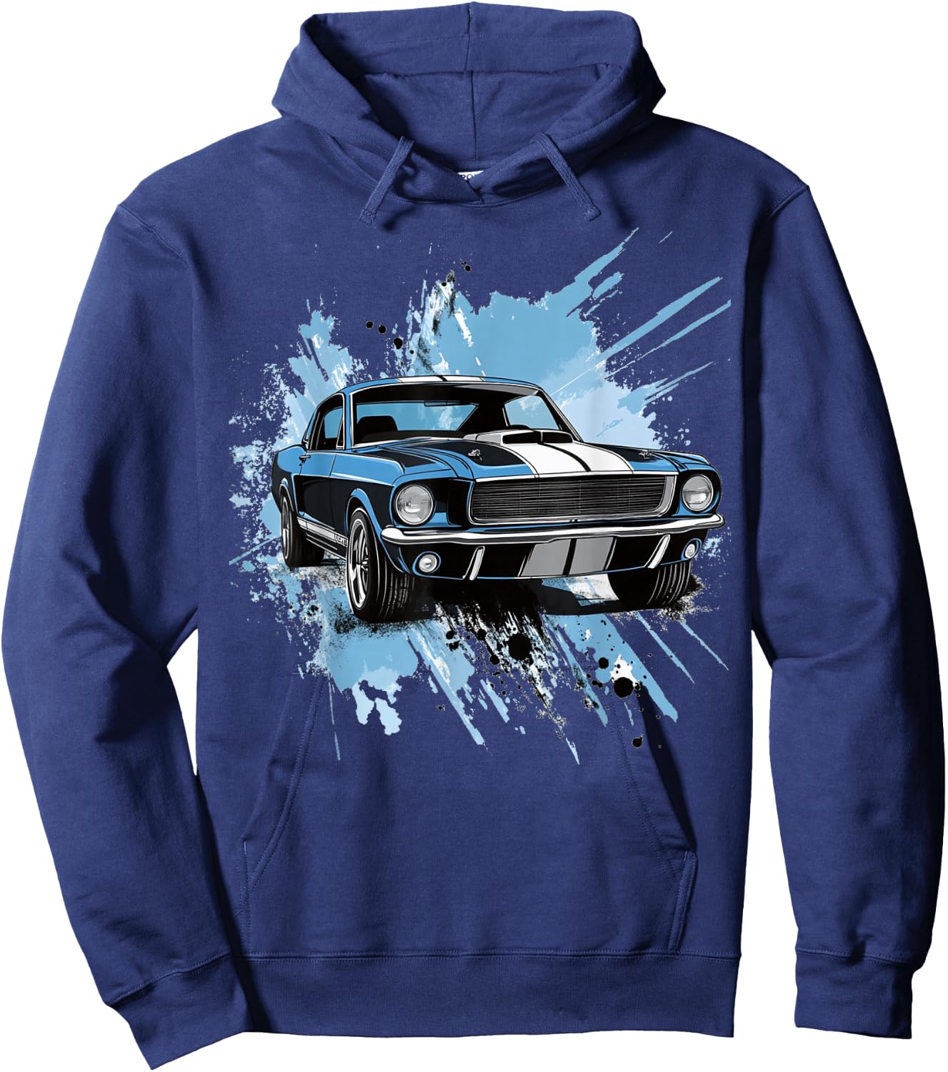 Classic Fastback 1967 Muscle Car Splash Art Hoodie - Hoodie | Navy