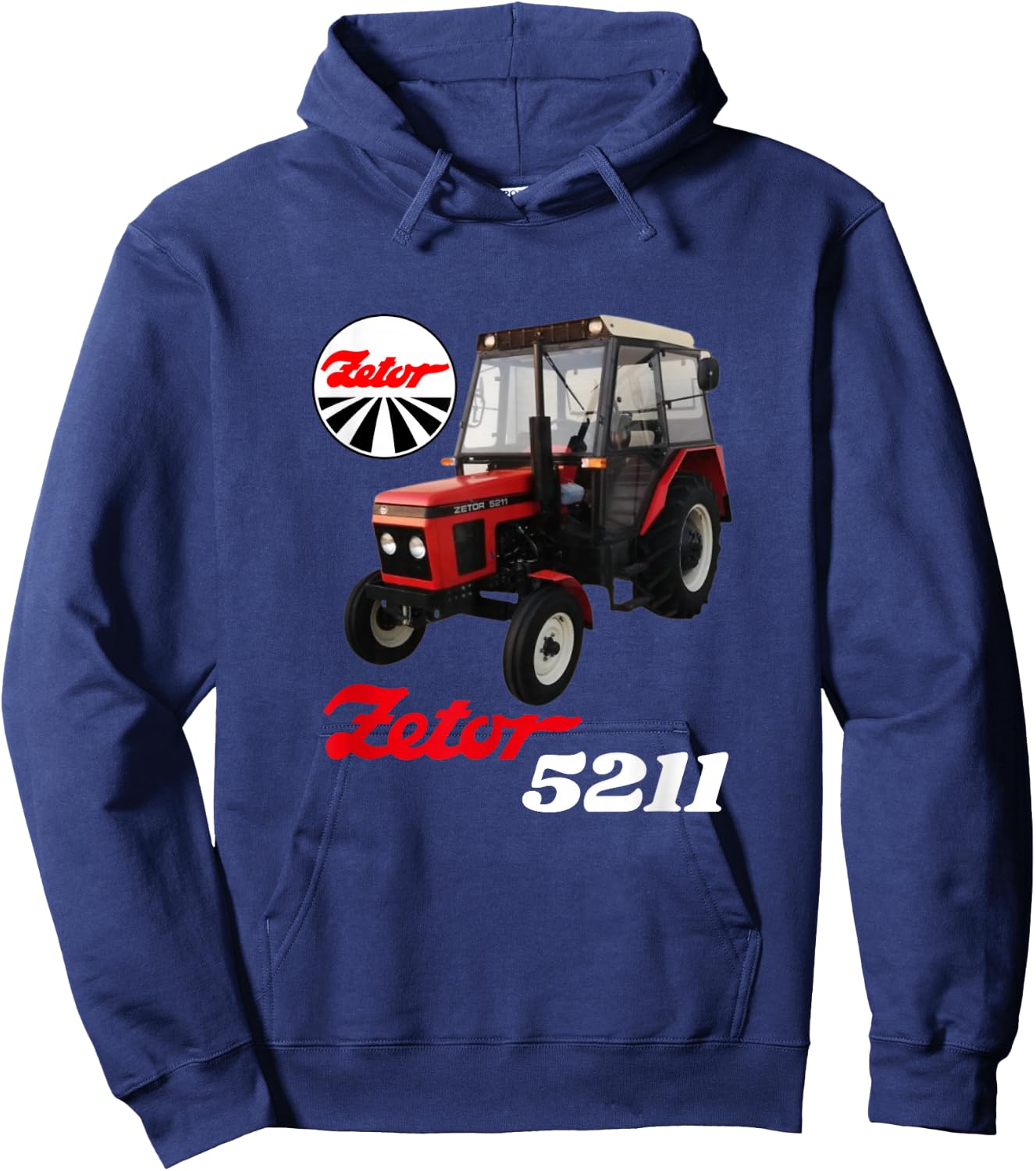 Zetor 5211 ZTS Tractor , Black, S Hoodie - Hoodie | Navy