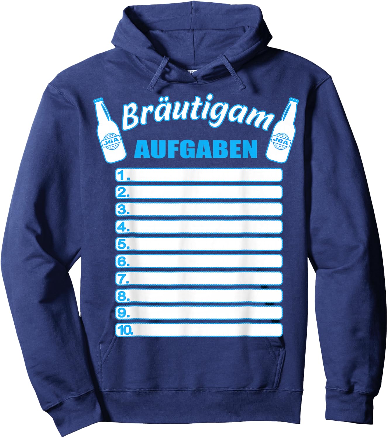 JGA Checkliste JGA Aufgaben Für Den Bräutigam Hoodie - Hoodie | Navy