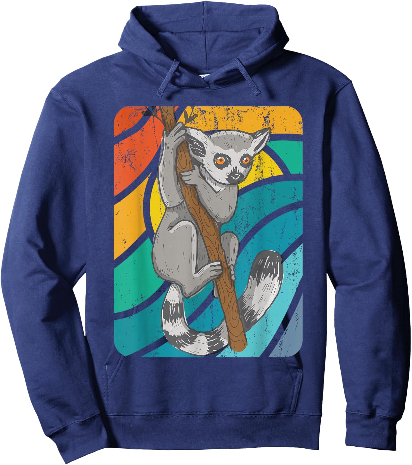 Ring Tailed Lemur Hoodie - Hoodie | Navy