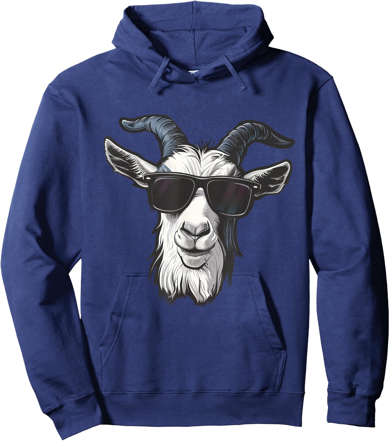 Goat Sunglasses Graphic Hoodie - Hoodie | Navy