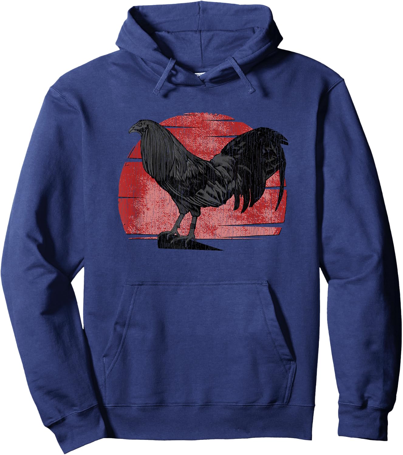 Vintage Rooster - Cock Fight Enthusiast Hoodie - Hoodie | Navy