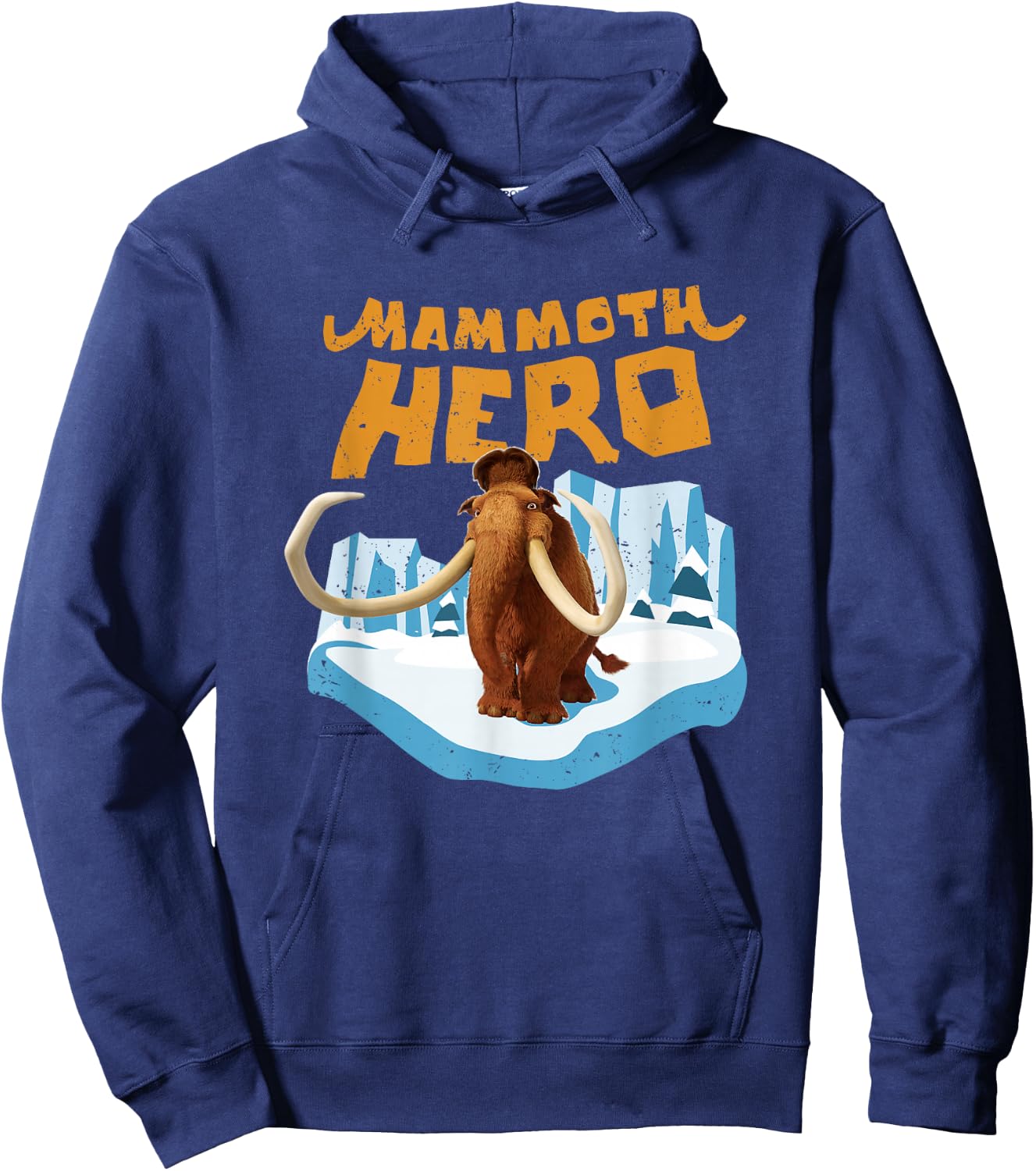 Ice Age Manny Mammoth Hero Distressed Hoodie - Hoodie | Navy