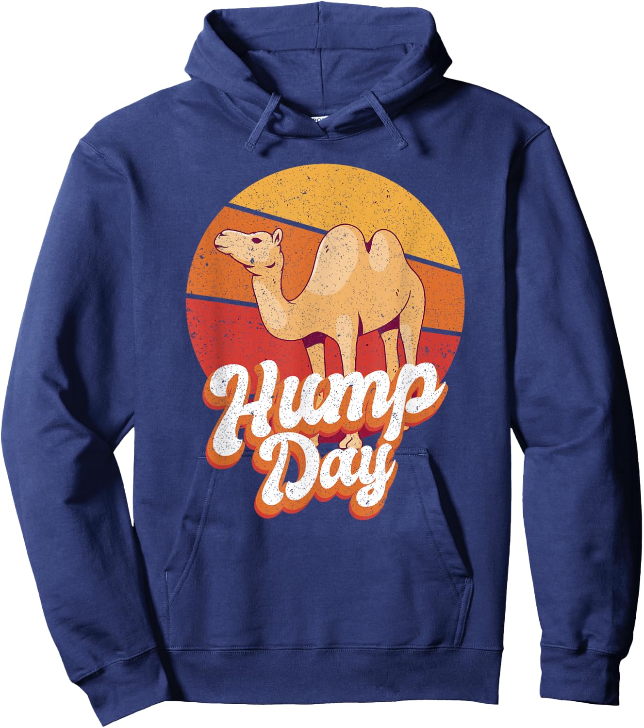 Funny Hump Day Camel Retro Vintage Camel Lovers Hoodie - Hoodie | Navy