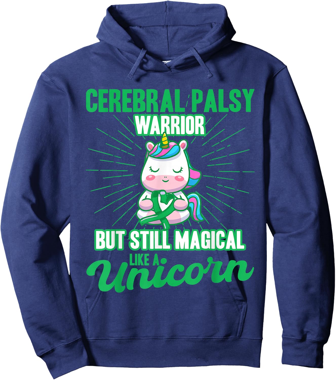 Magical Like A Unicorn Cerebral Palsy Awareness Hoodie - Hoodie | Navy