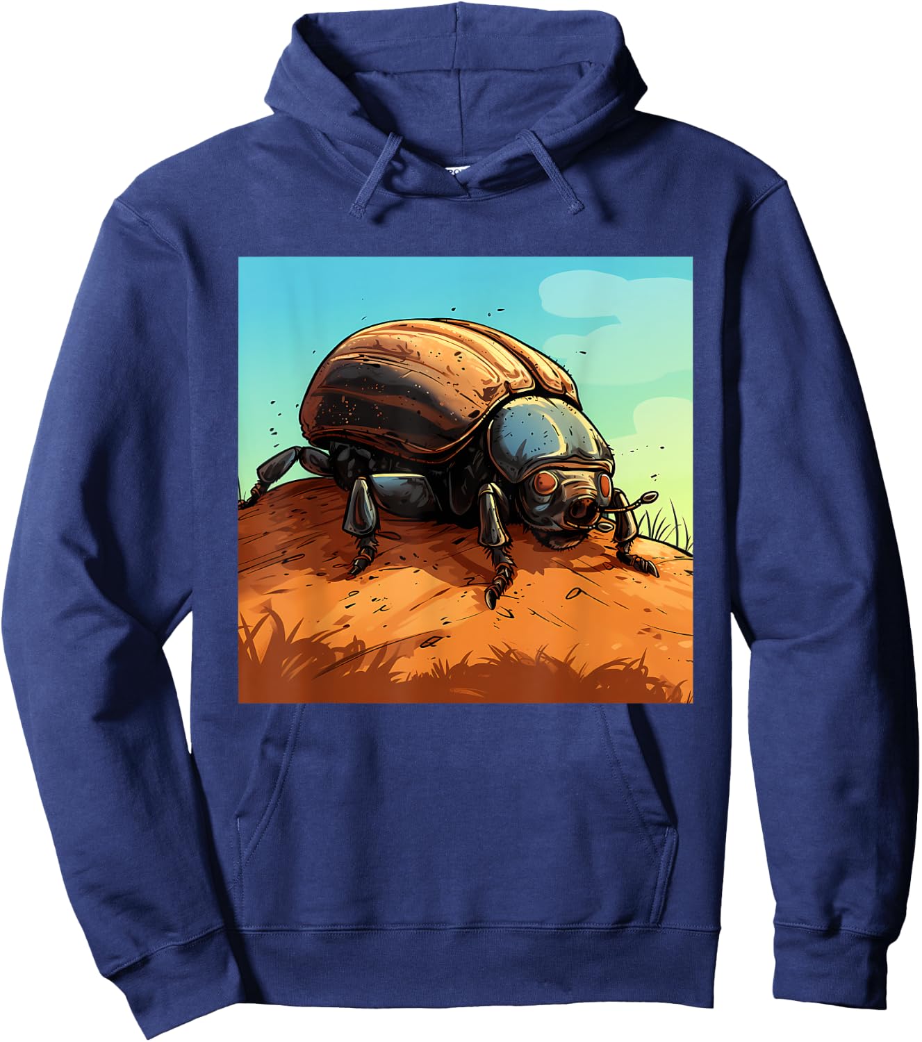 Retro Style Dung beetle Hoodie - Hoodie | Navy